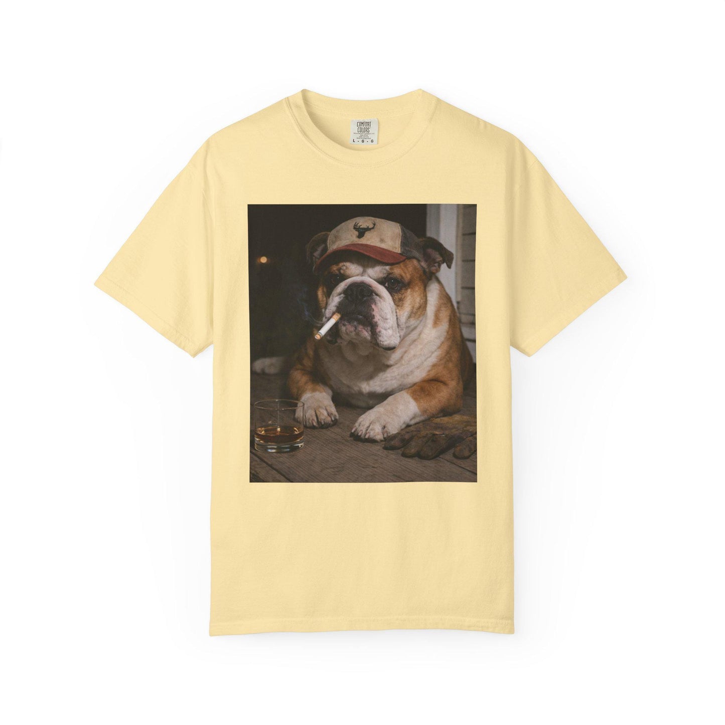Funny English Bulldog Shirt, Bully Dog Dad T-Shirt, Blue Collar Man Gag Gift Tee For Husband, Hilarious Meme Humor Comfort Colors® Tshirt