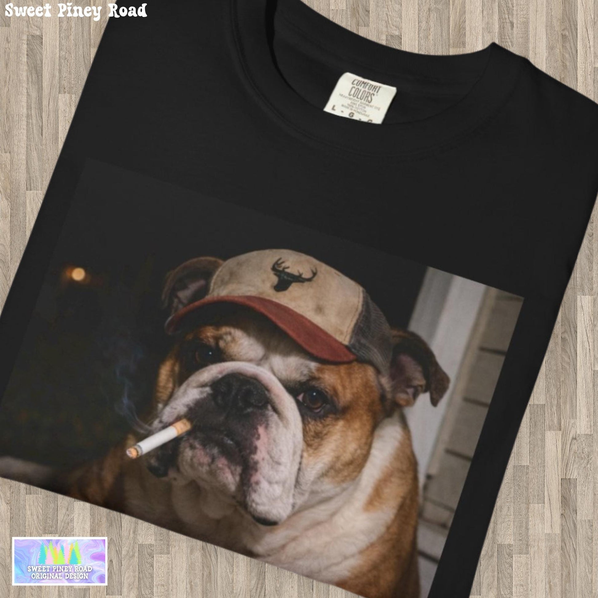 Funny English Bulldog Shirt, Bully Dog Dad T-Shirt, Blue Collar Man Gag Gift Tee For Husband, Hilarious Meme Humor Comfort Colors® Tshirt