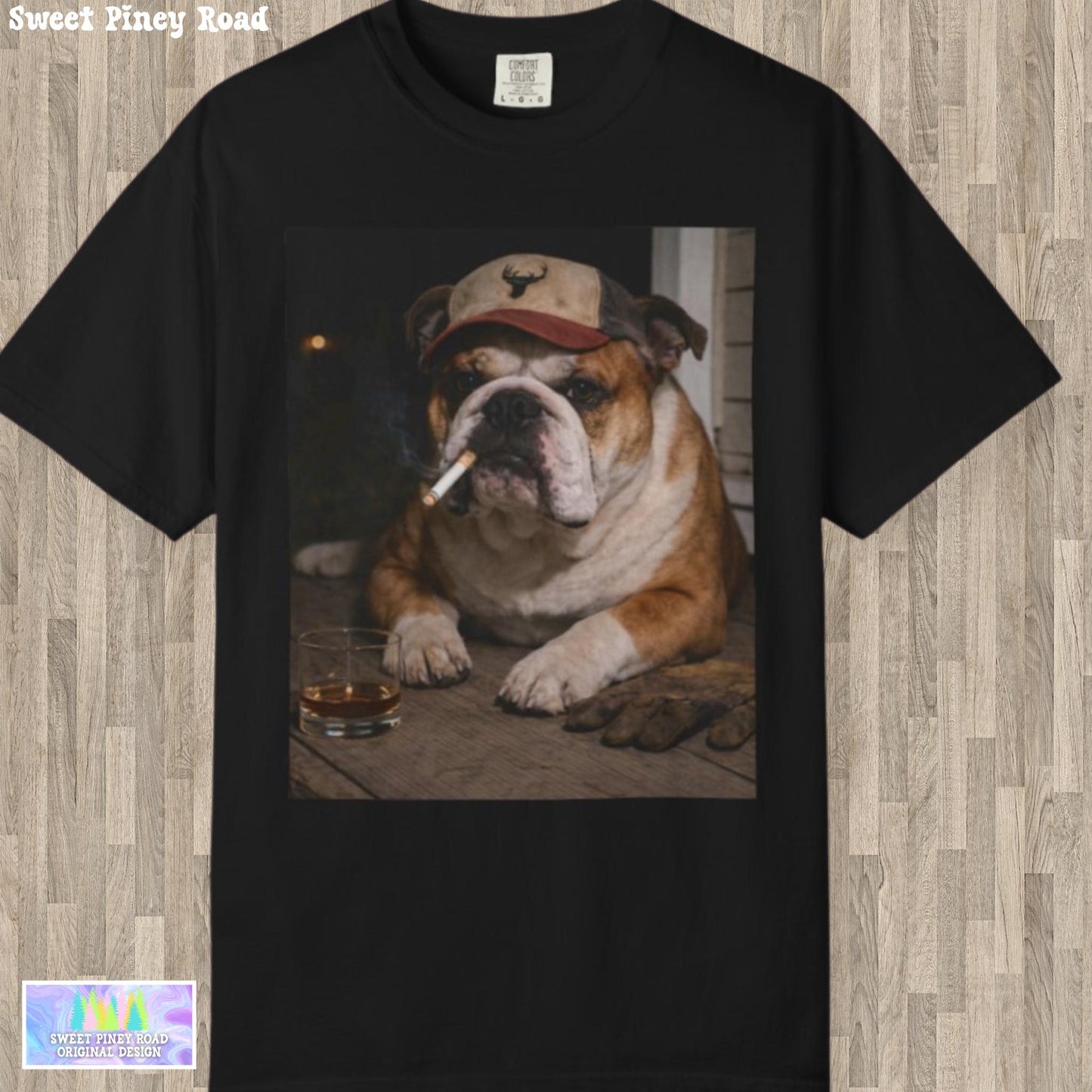 Funny English Bulldog Shirt, Bully Dog Dad T-Shirt, Blue Collar Man Gag Gift Tee For Husband, Hilarious Meme Humor Comfort Colors® Tshirt
