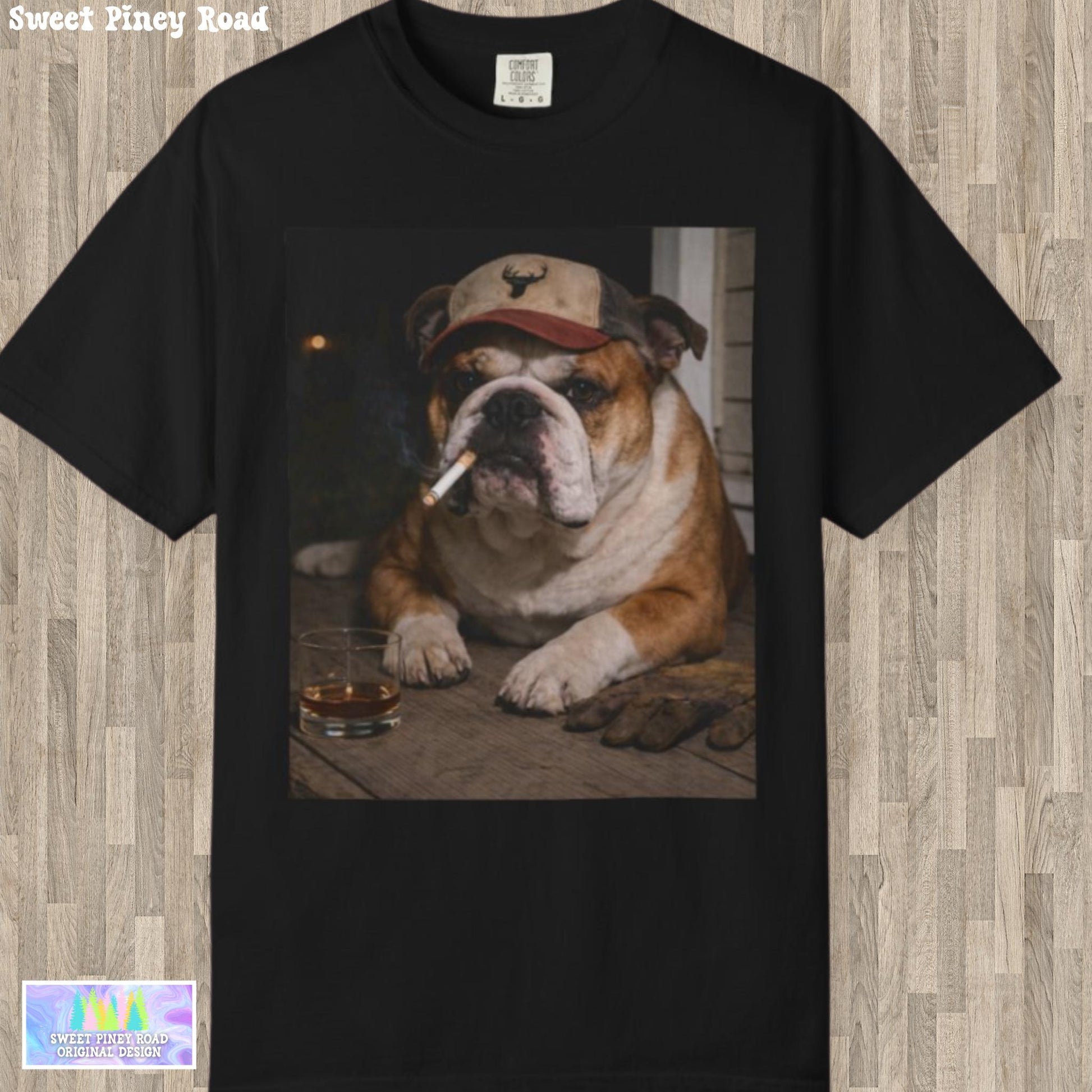 Funny English Bulldog Shirt, Bully Dog Dad T-Shirt, Blue Collar Man Gag Gift Tee For Husband, Hilarious Meme Humor Comfort Colors® Tshirt