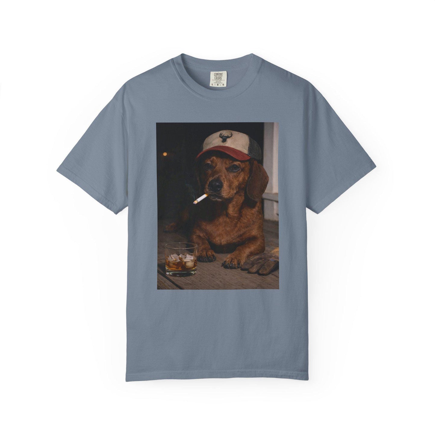 Funny Dachshund Shirt, Dog Dad T-Shirt, Blue Collar Man Gag Gift Tee For Husband, Hilarious Meme Humor Comfort Colors® Tshirt