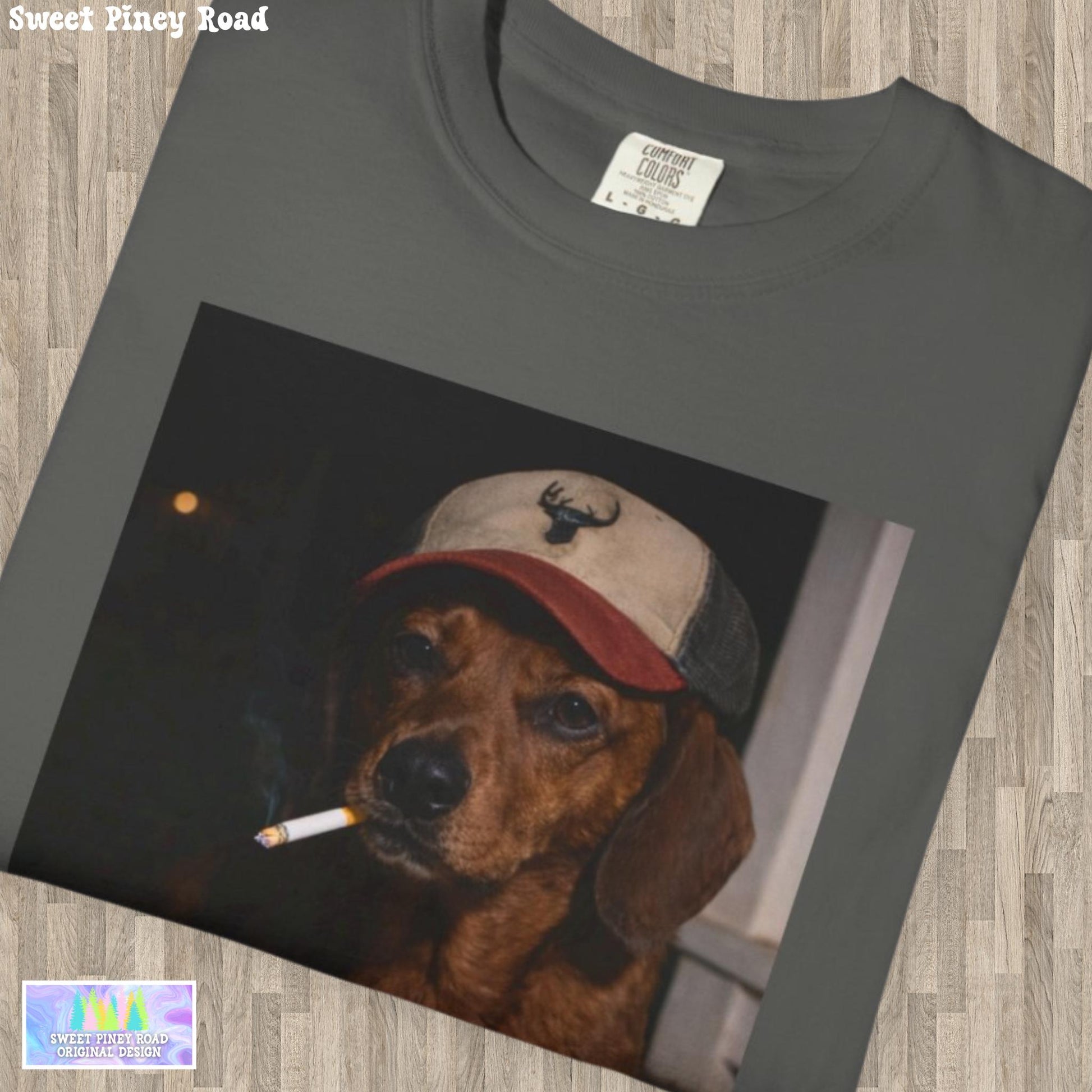 Funny Dachshund Shirt, Dog Dad T-Shirt, Blue Collar Man Gag Gift Tee For Husband, Hilarious Meme Humor Comfort Colors® Tshirt