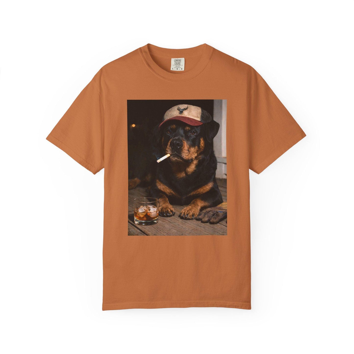 Funny Rottweiler Shirt, Hardworking Dog Dad T-Shirt, Blue Collar Man Gag Gift Tee For Husband, Hilarious Meme Humor Comfort Colors® Tshirt