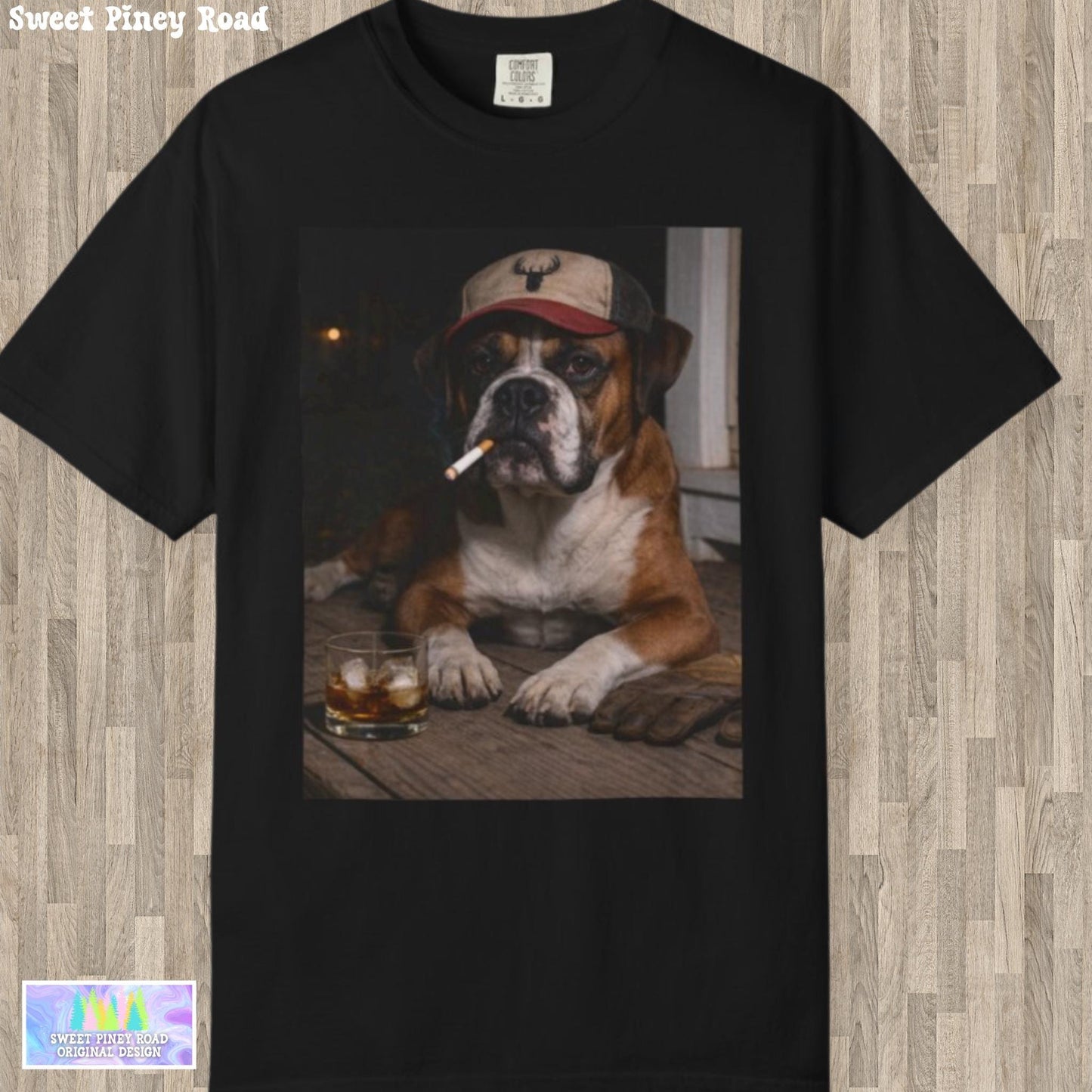 Funny Boxer Shirt, Hardworking Dog T-Shirt, Blue Collar Man Gag Gift Tee For Husband, Hilarious Meme Humor Comfort Colors® Tshirt