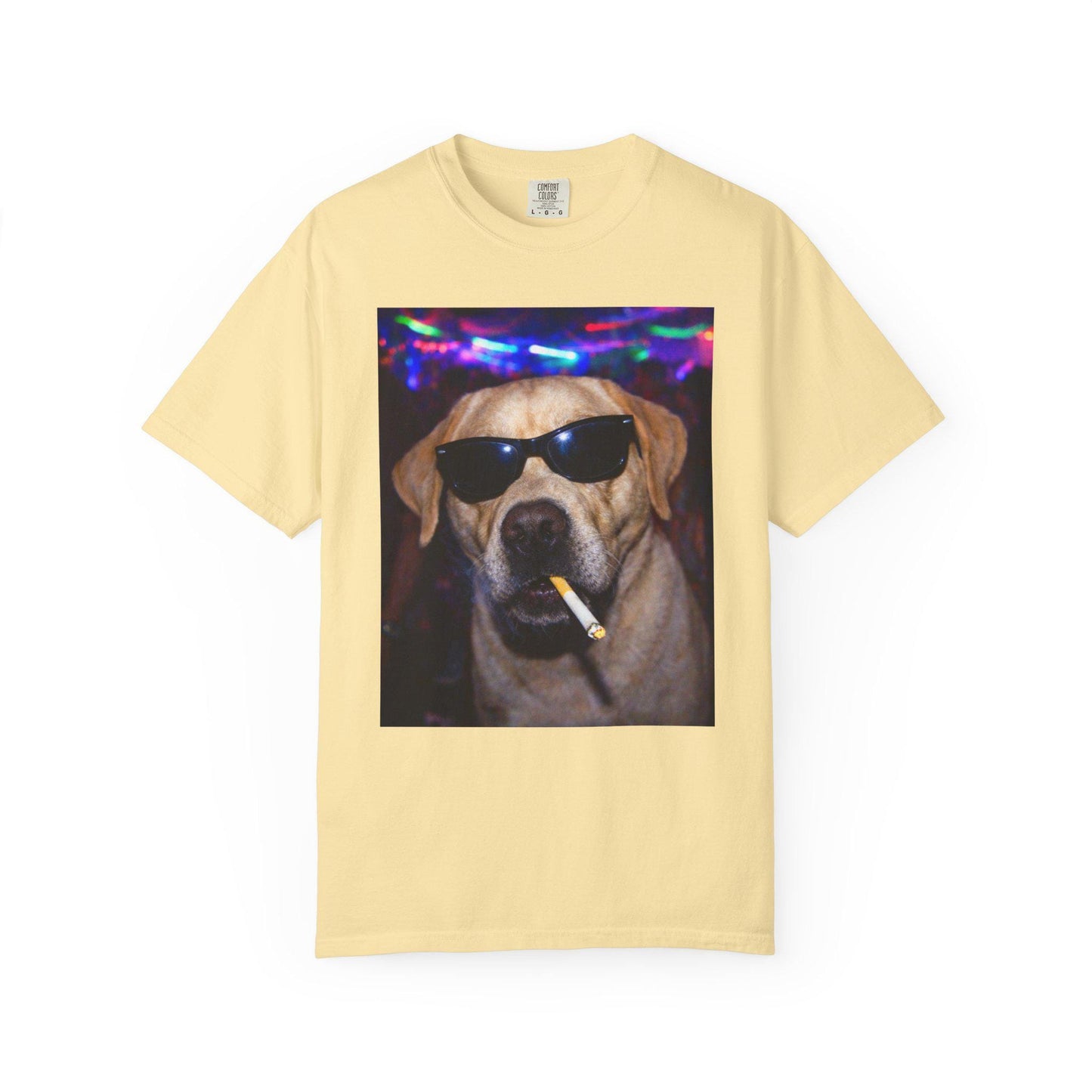 Funny Labrador Retriever Shirt, Hilarious Dogs Smoking Night Club Yellow Lab T-Shirt, Party Animal Tee Gift, I Got That Dog In Me y2k Tshirt