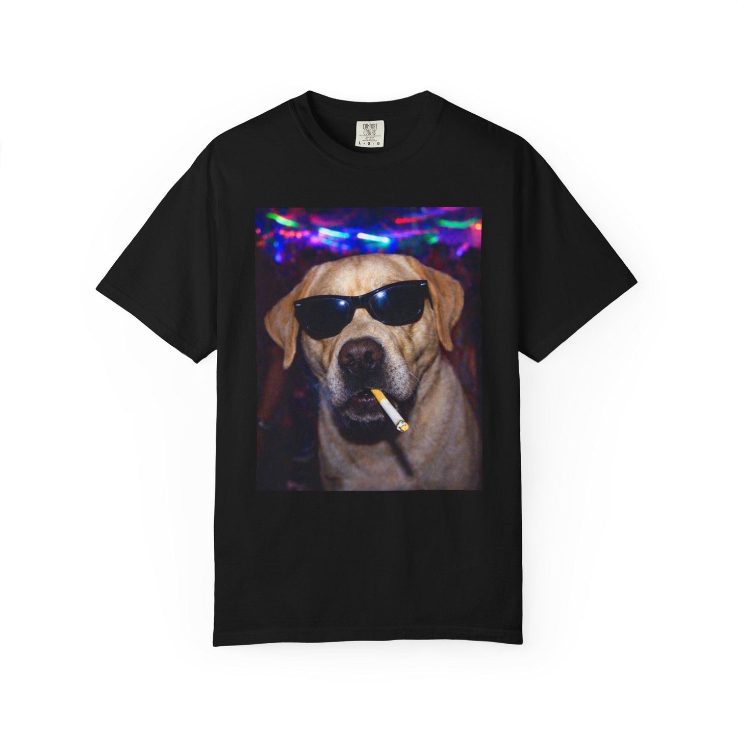 Funny Labrador Retriever Shirt, Hilarious Dogs Smoking Night Club Yellow Lab T-Shirt, Party Animal Tee Gift, I Got That Dog In Me y2k Tshirt