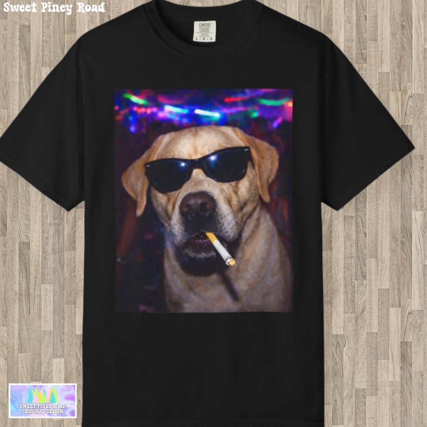 Funny Labrador Retriever Shirt, Hilarious Dogs Smoking Night Club Yellow Lab T-Shirt, Party Animal Tee Gift, I Got That Dog In Me y2k Tshirt