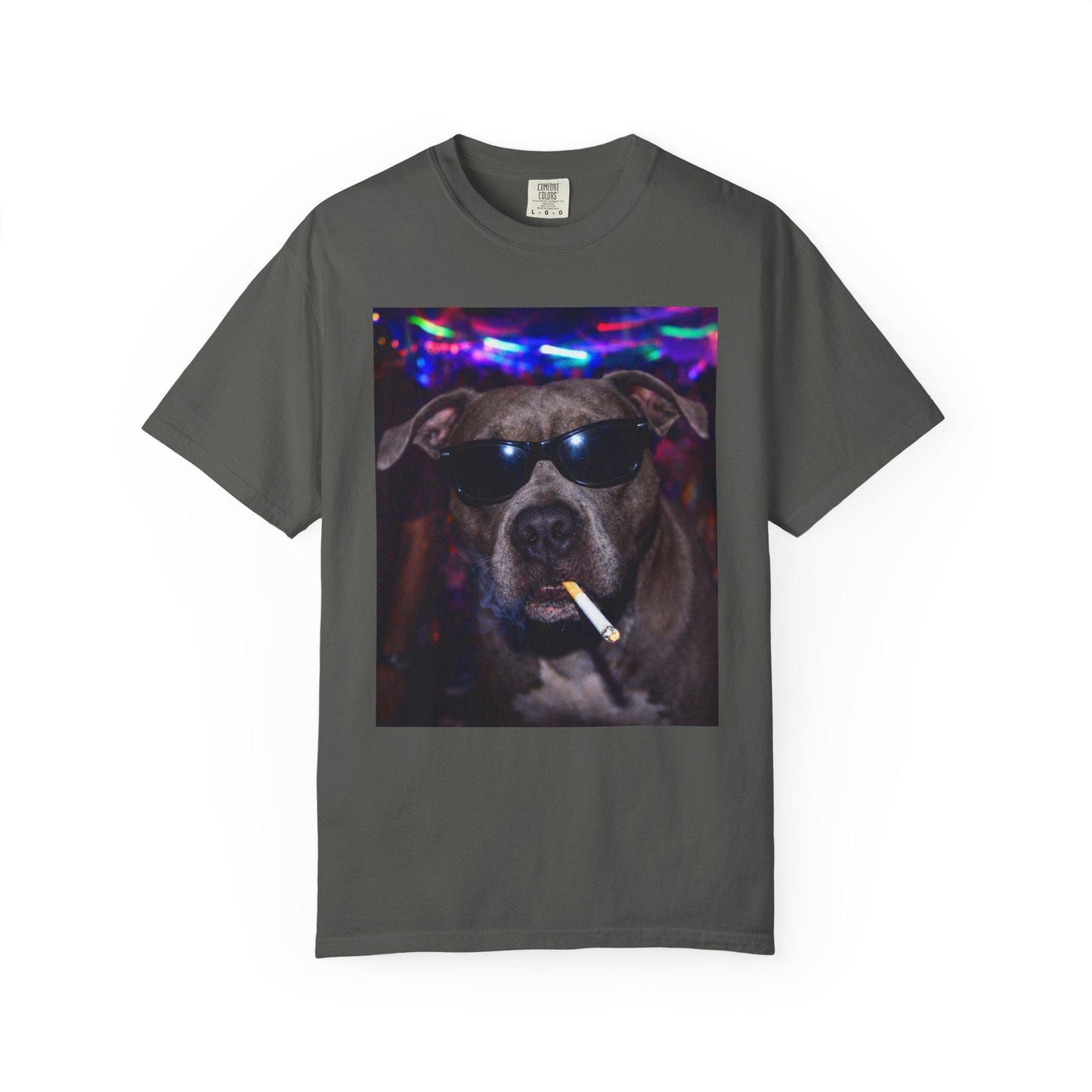 Funny Pitbull Shirt, Hilarious Bully Dogs Smoking Night Club T-Shirt, Party Animal Tee Gift, I Got That Dog In Me y2k Rave Themed Tshirt