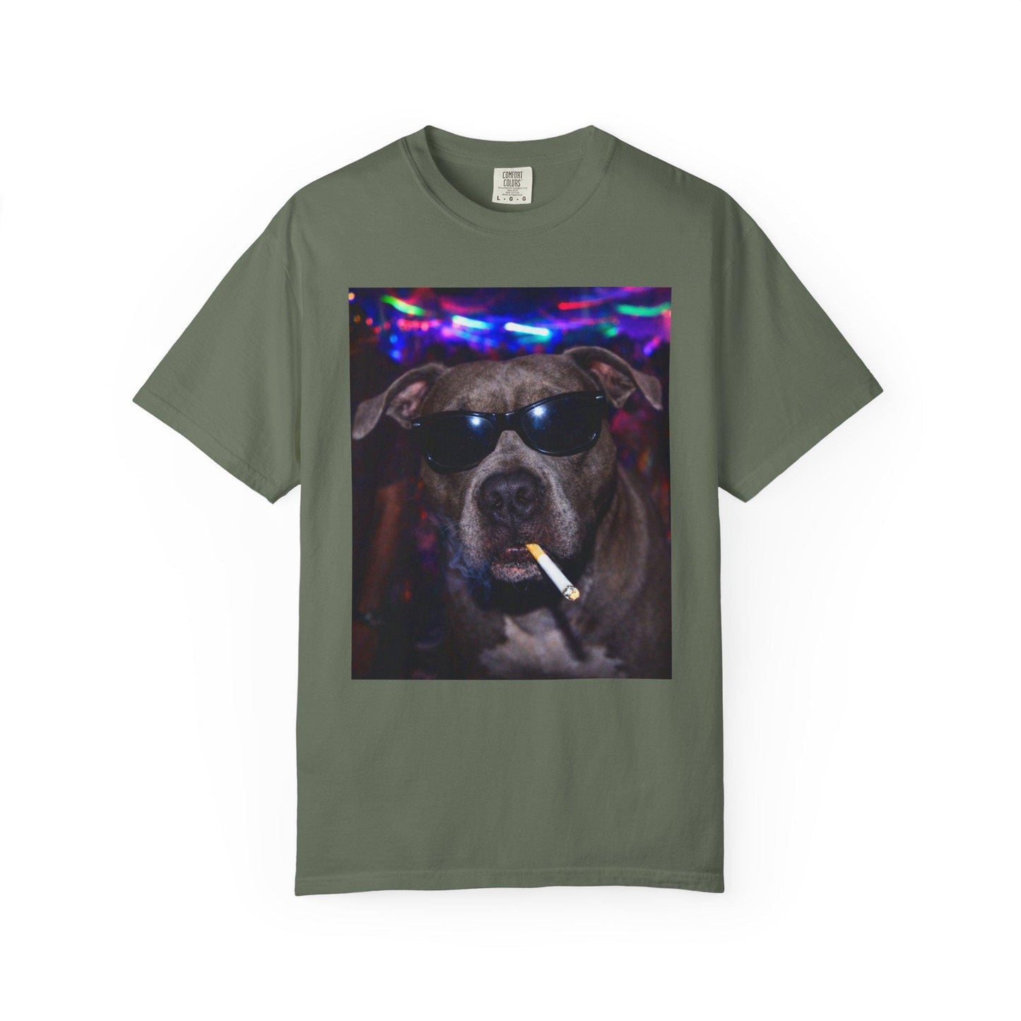 Funny Pitbull Shirt, Hilarious Bully Dogs Smoking Night Club T-Shirt, Party Animal Tee Gift, I Got That Dog In Me y2k Rave Themed Tshirt