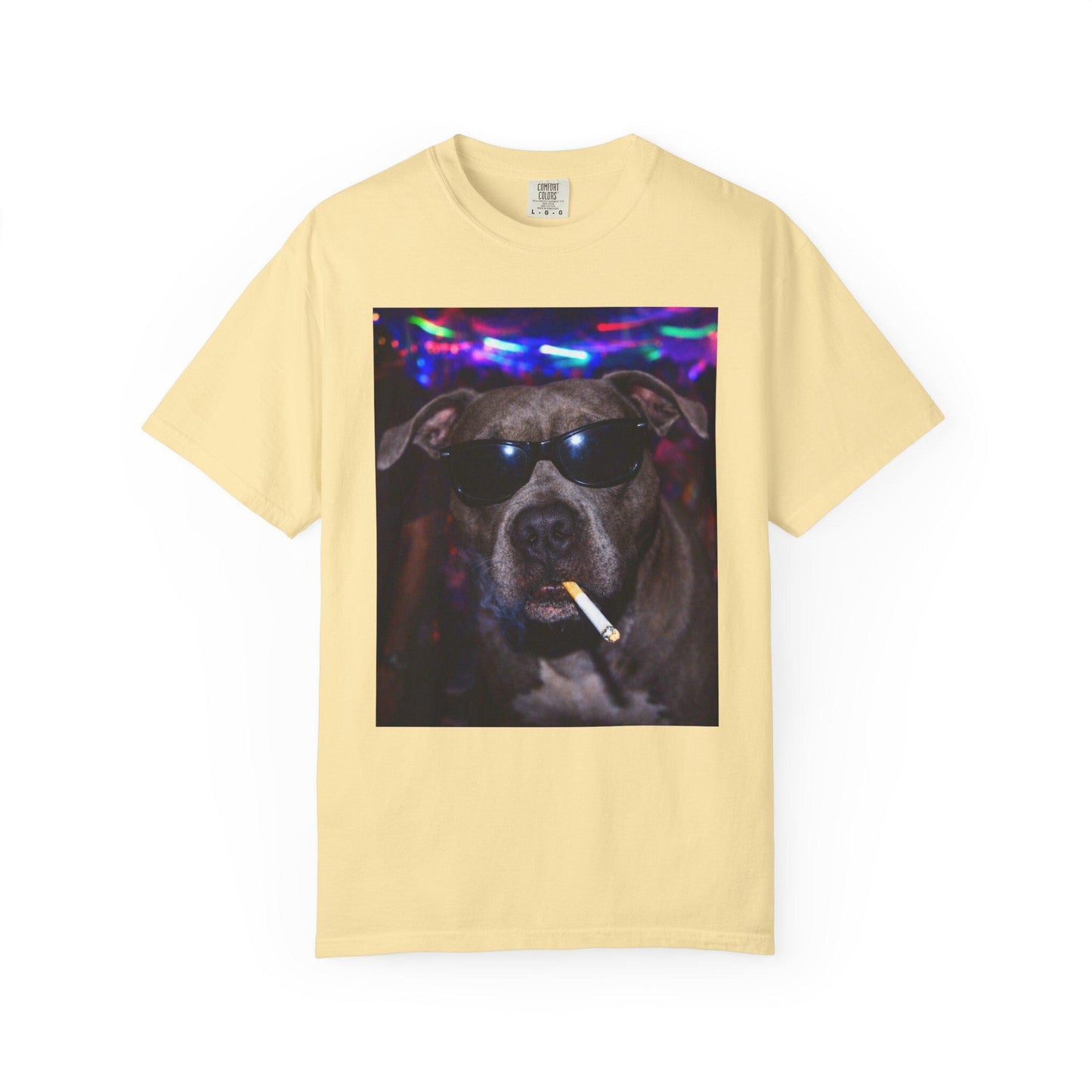 Funny Pitbull Shirt, Hilarious Bully Dogs Smoking Night Club T-Shirt, Party Animal Tee Gift, I Got That Dog In Me y2k Rave Themed Tshirt