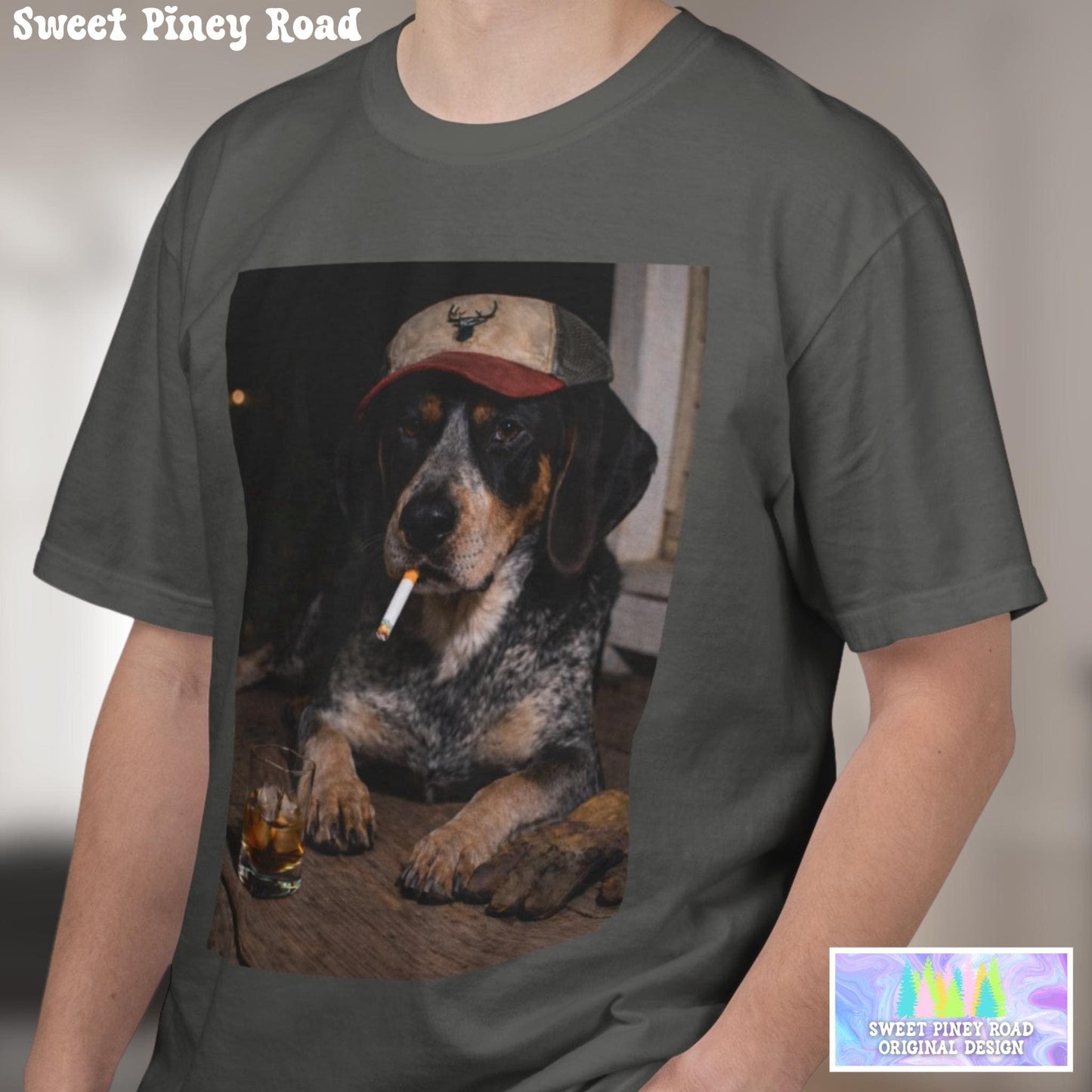 Funny Bluetick Coonhound Shirt, Dog Dad T-Shirt, Blue Collar Man Gag Gift Tee For Husband, Coondog Meme Humor Comfort Colors® Tshirt