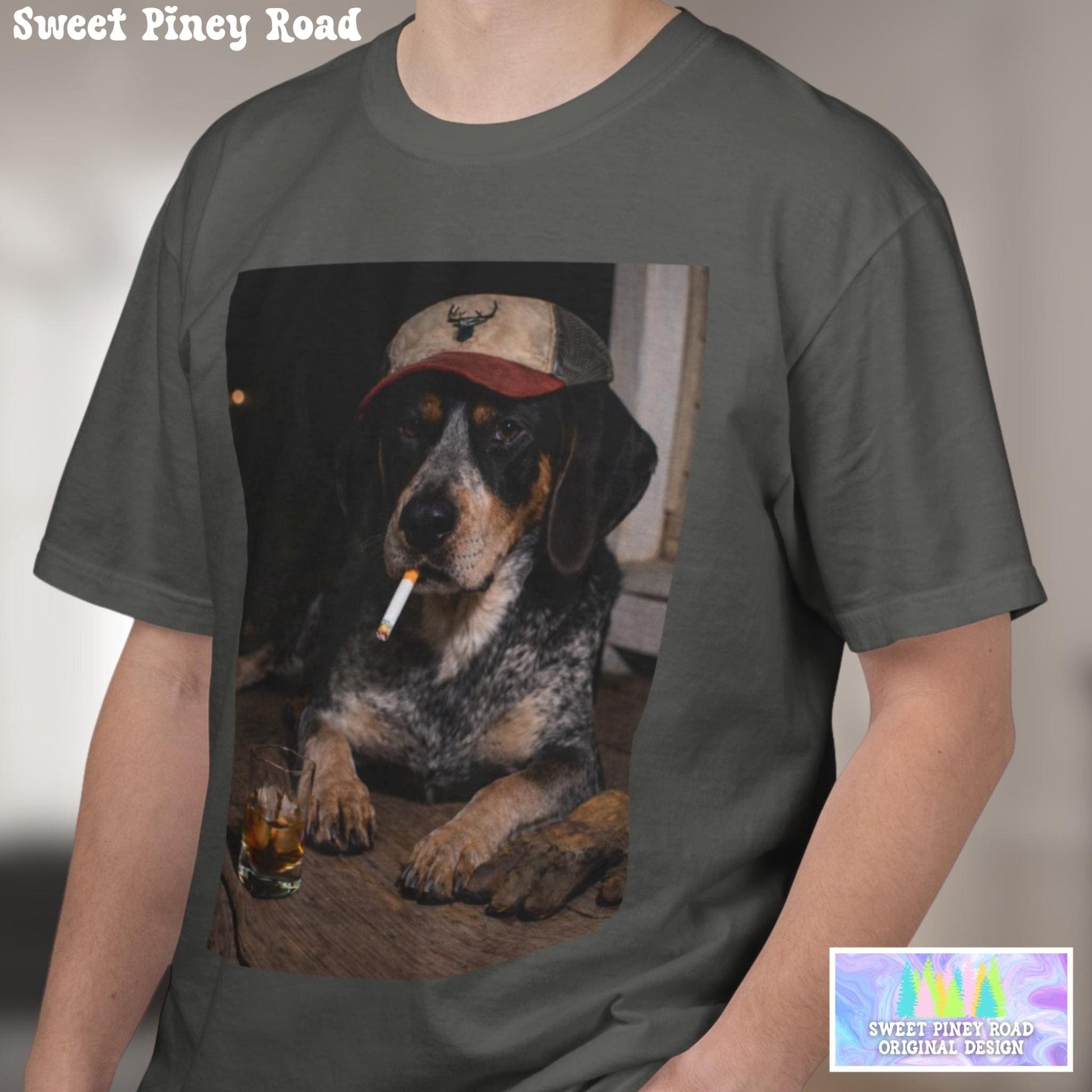 Funny Bluetick Coonhound Shirt, Dog Dad T-Shirt, Blue Collar Man Gag Gift Tee For Husband, Coondog Meme Humor Comfort Colors® Tshirt