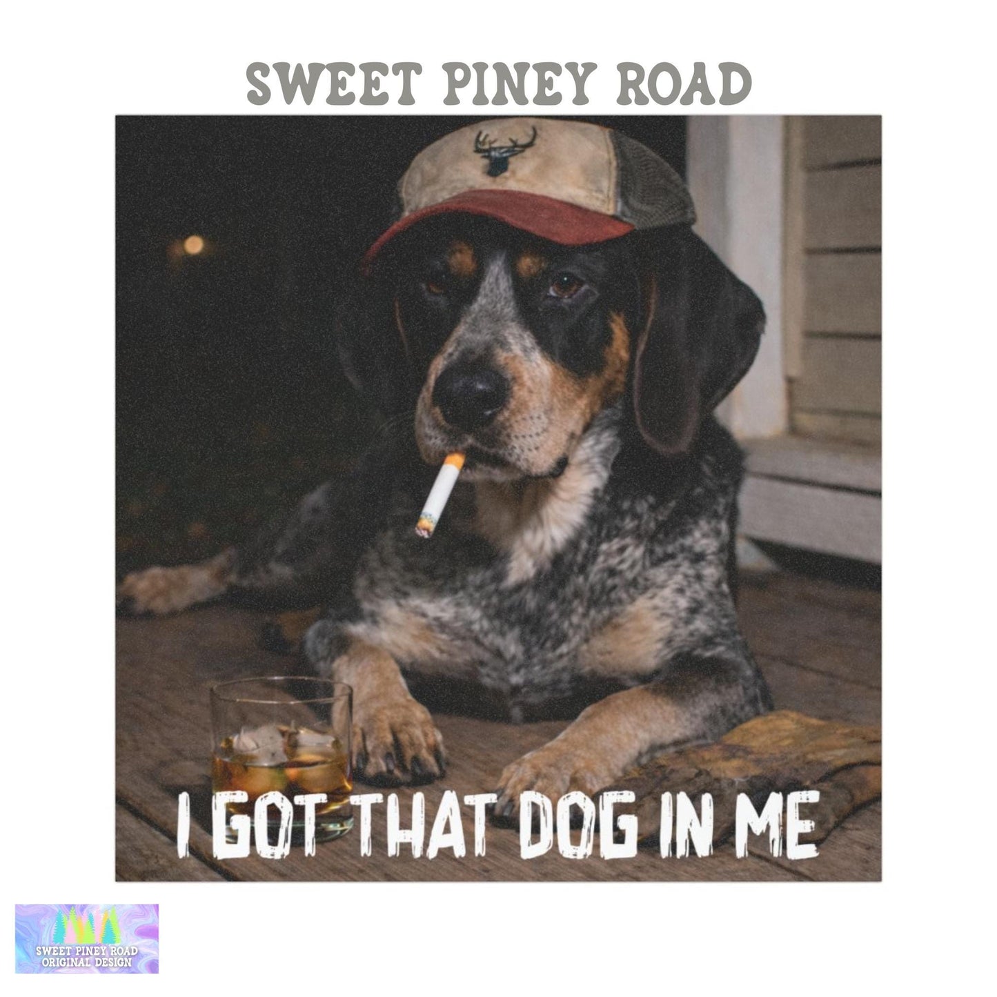 I Got That Dog In Me, Funny Bluetick Coonhound Car Magnet, Dog Dad Truck Blue Collar Man Gag Gift For Husband, Hilarious Coondog Meme Humor