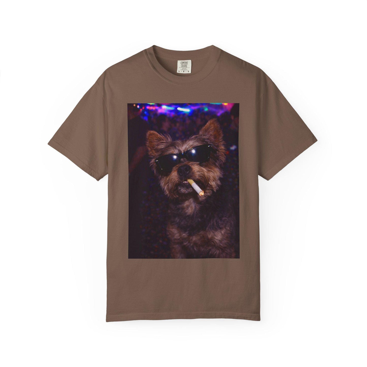 Funny Yorkie Shirt, Hilarious Yorkshire Terrier Dogs Smoking Night Club T-Shirt, Party Animal Tee Gift, I Got That Dog In Me y2k Rave Tshirt