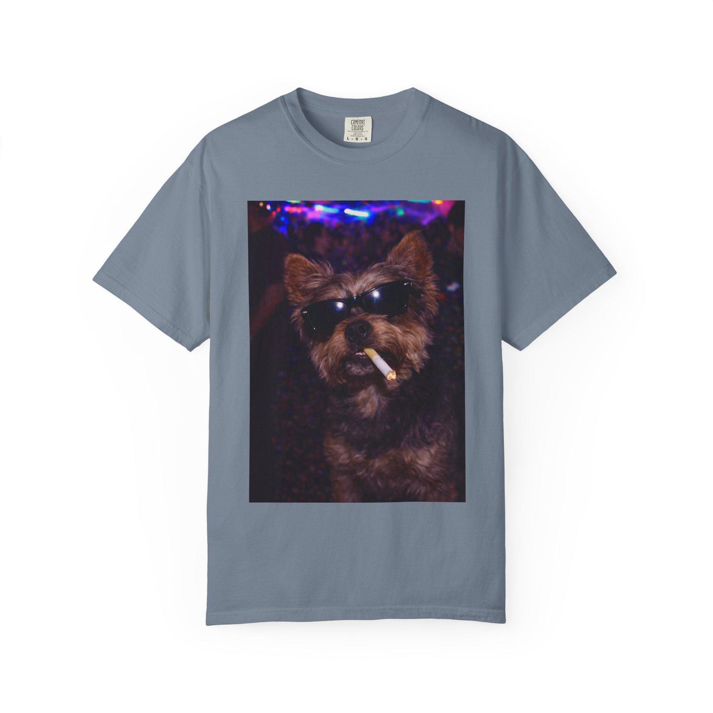 Funny Yorkie Shirt, Hilarious Yorkshire Terrier Dogs Smoking Night Club T-Shirt, Party Animal Tee Gift, I Got That Dog In Me y2k Rave Tshirt