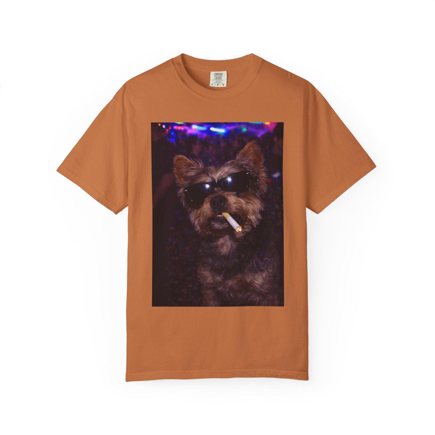 Funny Yorkie Shirt, Hilarious Yorkshire Terrier Dogs Smoking Night Club T-Shirt, Party Animal Tee Gift, I Got That Dog In Me y2k Rave Tshirt