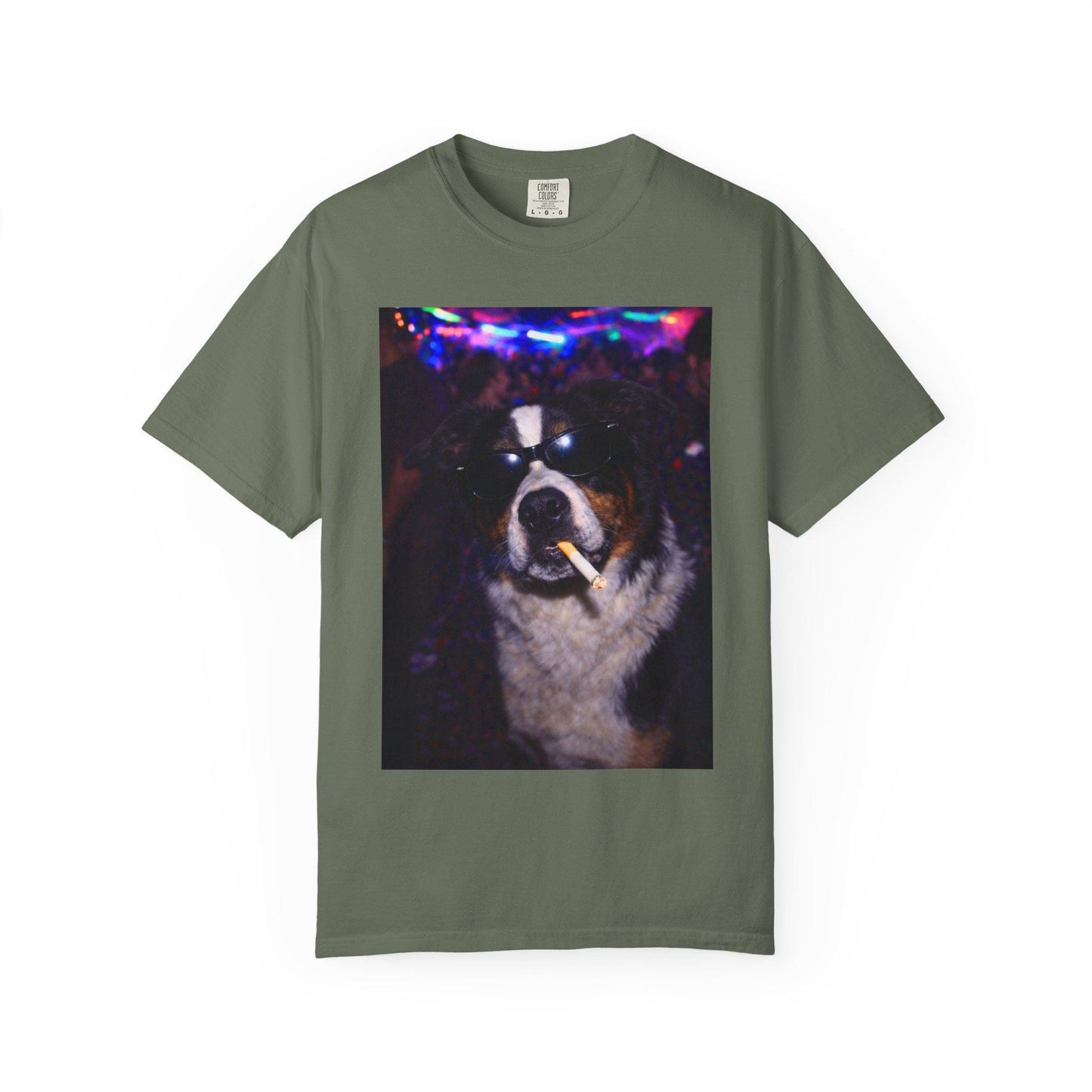 Funny Border Collie Shirt, Hilarious Dogs Smoking Night Club T-Shirt, Party Animal Tee Gift, I Got That Dog In Me y2k Rave Tshirt