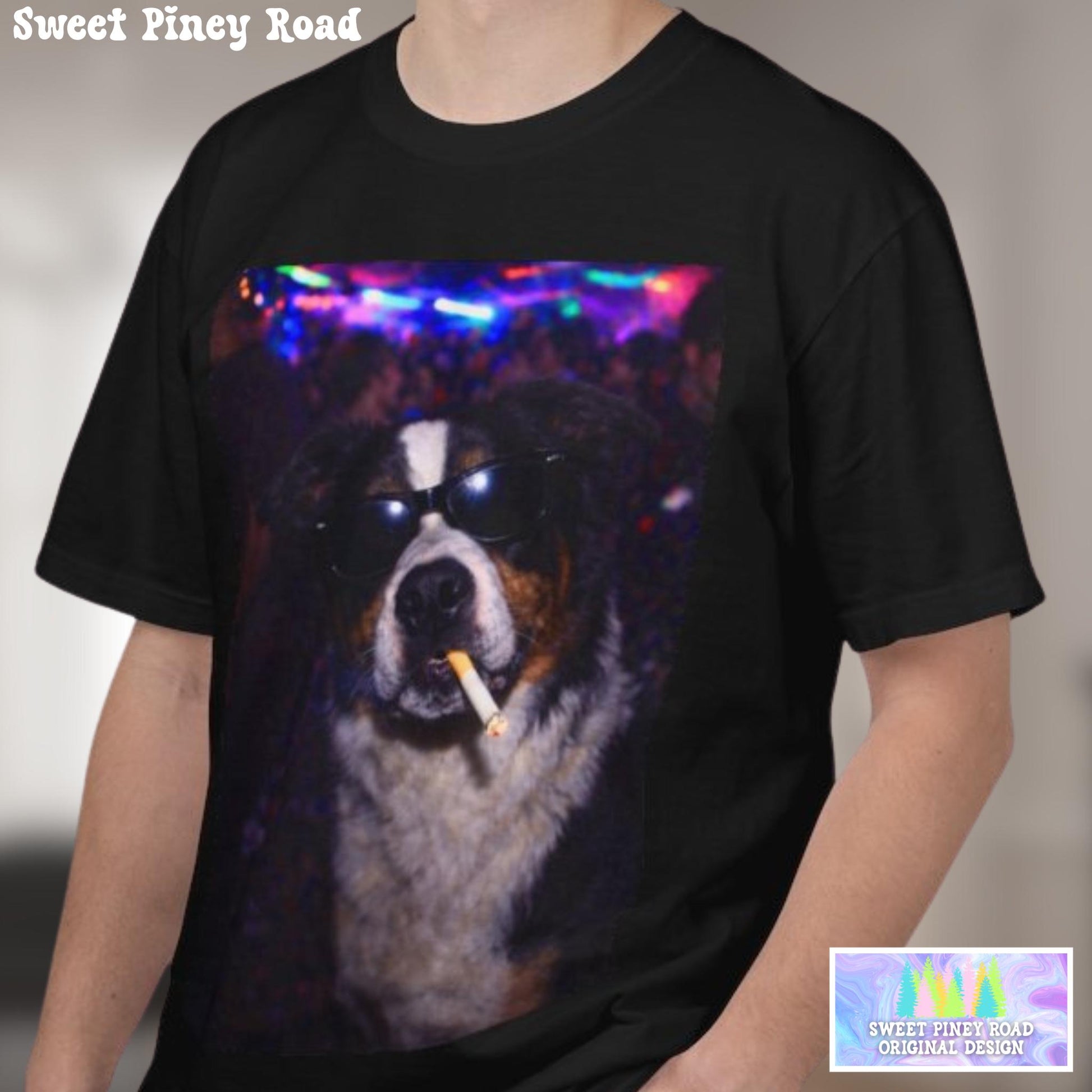 Funny Border Collie Shirt, Hilarious Dogs Smoking Night Club T-Shirt, Party Animal Tee Gift, I Got That Dog In Me y2k Rave Tshirt