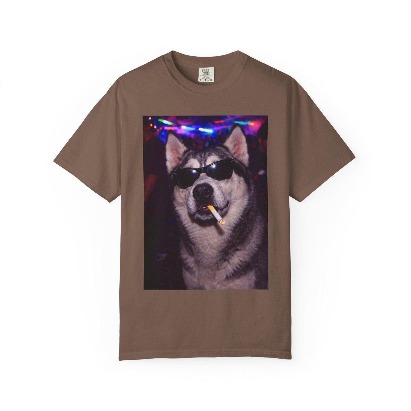 Funny Husky Shirt, Hilarious Dogs Smoking Night Club T-Shirt, Party Animal Tee Gift, I Got That Dog In Me y2k Rave Themed Tshirt