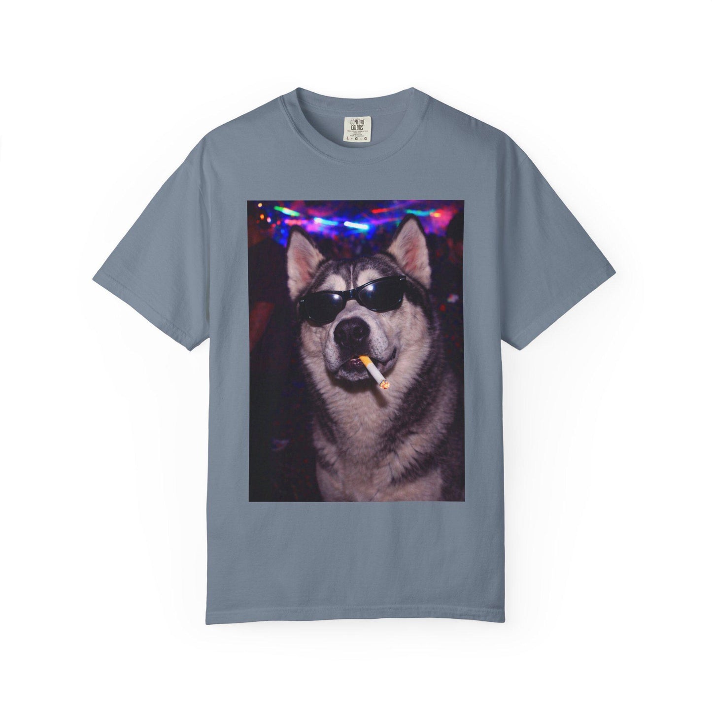 Funny Husky Shirt, Hilarious Dogs Smoking Night Club T-Shirt, Party Animal Tee Gift, I Got That Dog In Me y2k Rave Themed Tshirt