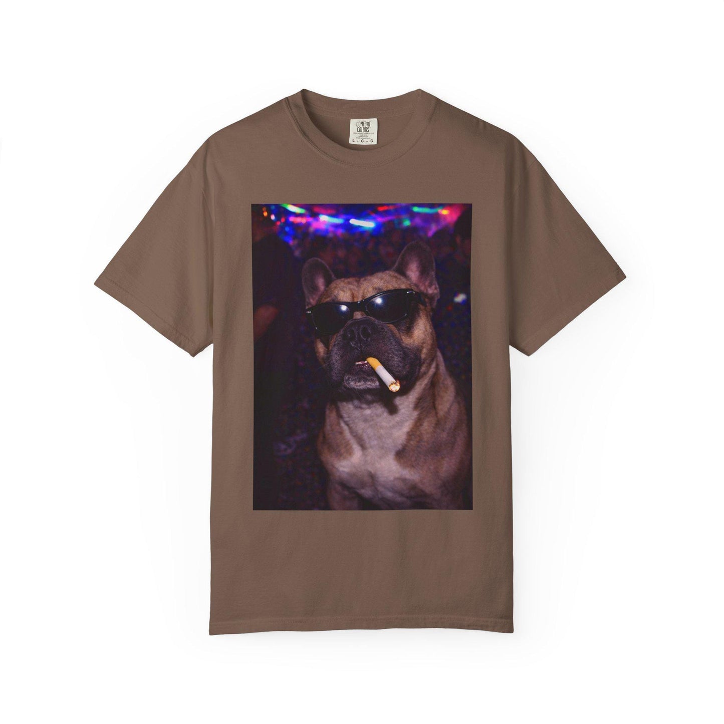 Funny French Bulldog Shirt, Hilarious Frenchie Dogs Smoking Night Club T-Shirt, Party Animal Tee Gift, I Got That Dog In Me y2k Rave Tshirt