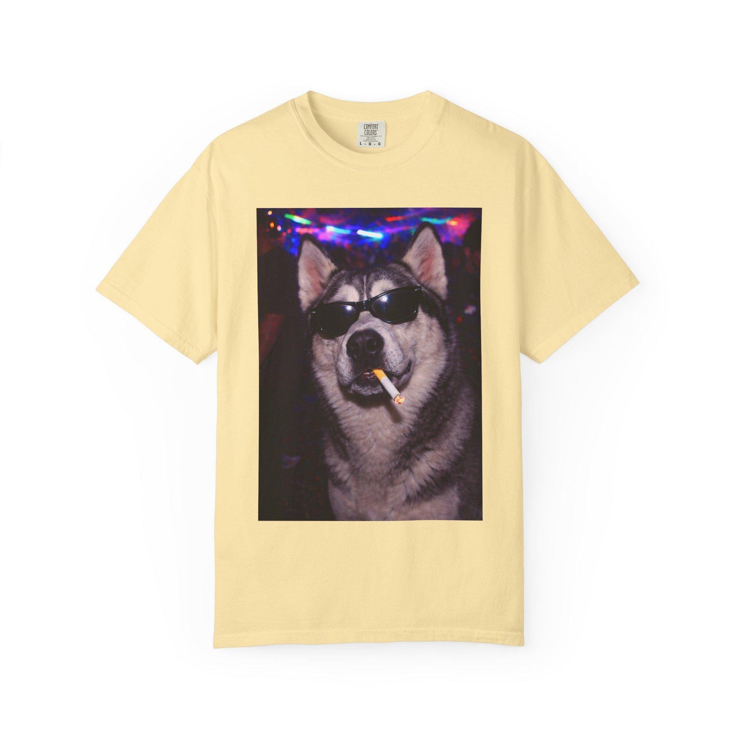 Funny Husky Shirt, Hilarious Dogs Smoking Night Club T-Shirt, Party Animal Tee Gift, I Got That Dog In Me y2k Rave Themed Tshirt