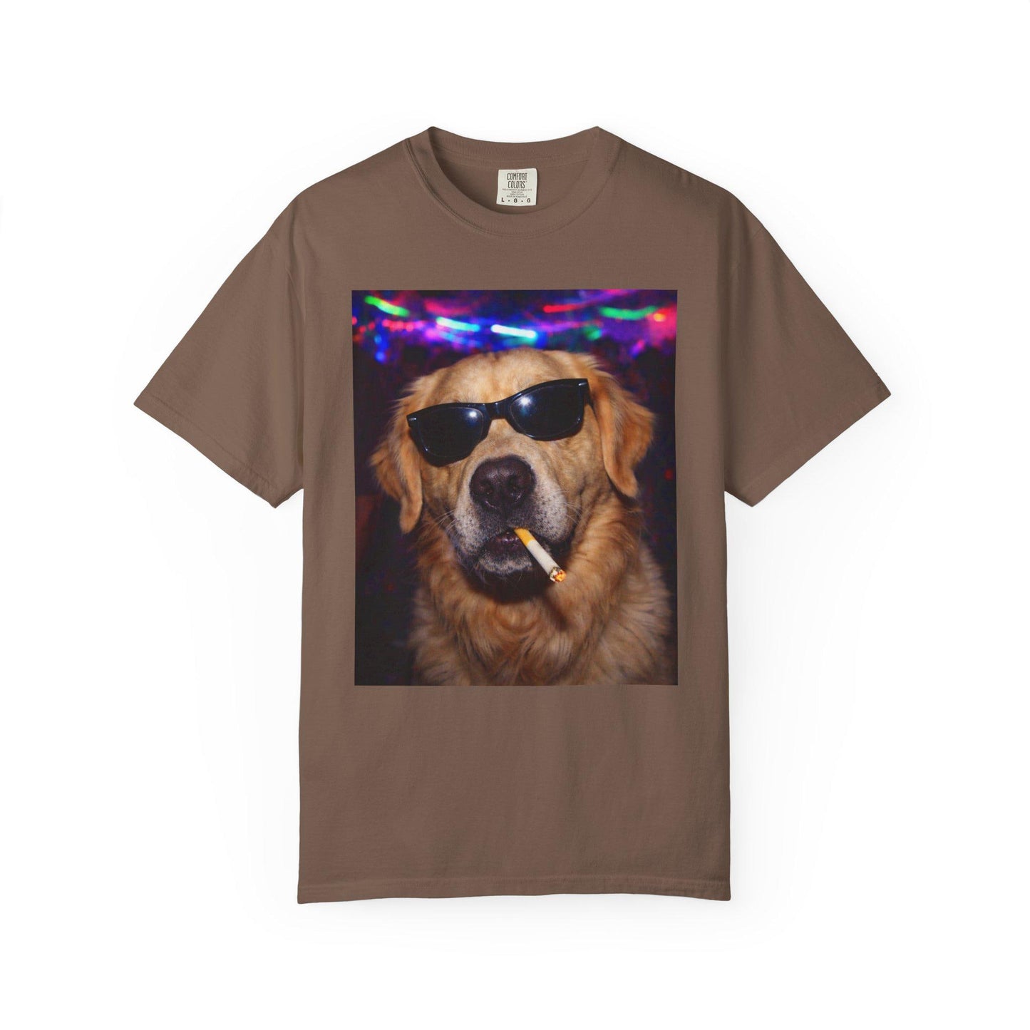 Funny Golden Retriever Shirt, Hilarious Dogs Smoking Night Club T-Shirt, Party Animal Tee Gift, I Got That Dog In Me y2k Rave Themed Tshirt