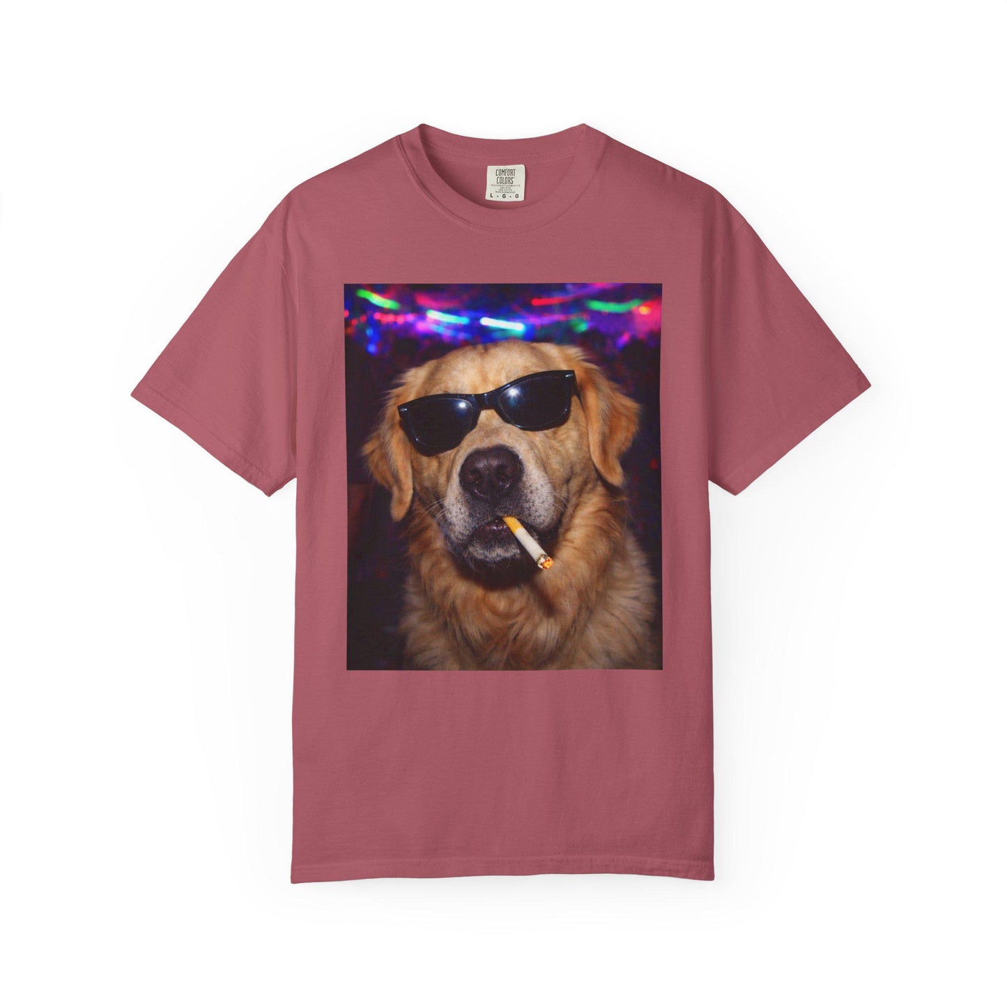 Funny Golden Retriever Shirt, Hilarious Dogs Smoking Night Club T-Shirt, Party Animal Tee Gift, I Got That Dog In Me y2k Rave Themed Tshirt