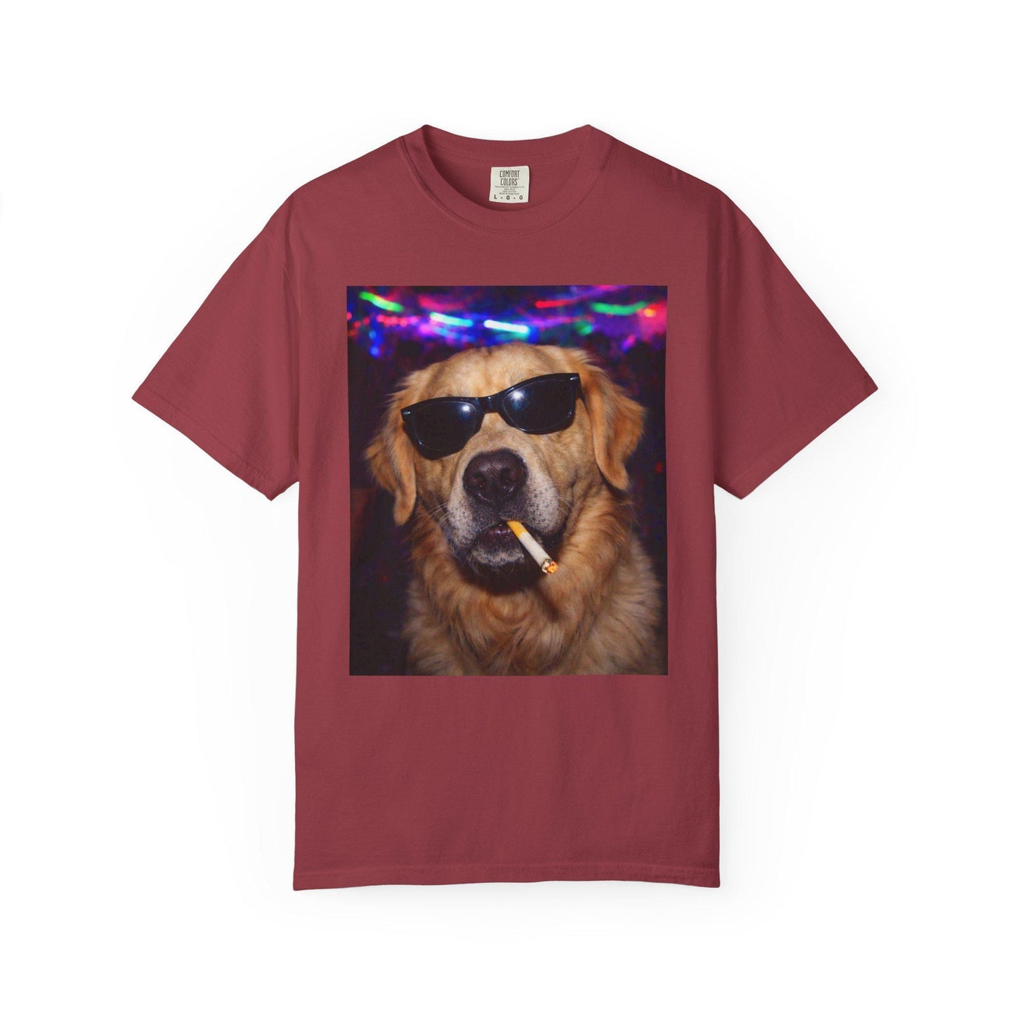 Funny Golden Retriever Shirt, Hilarious Dogs Smoking Night Club T-Shirt, Party Animal Tee Gift, I Got That Dog In Me y2k Rave Themed Tshirt
