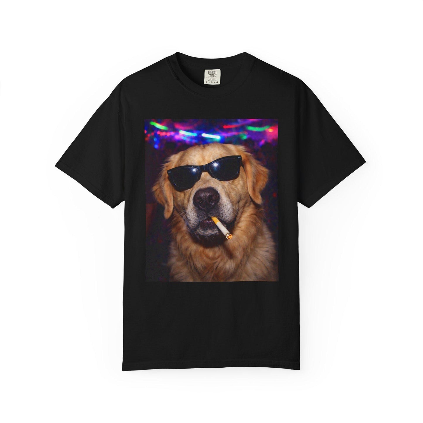 Funny Golden Retriever Shirt, Hilarious Dogs Smoking Night Club T-Shirt, Party Animal Tee Gift, I Got That Dog In Me y2k Rave Themed Tshirt