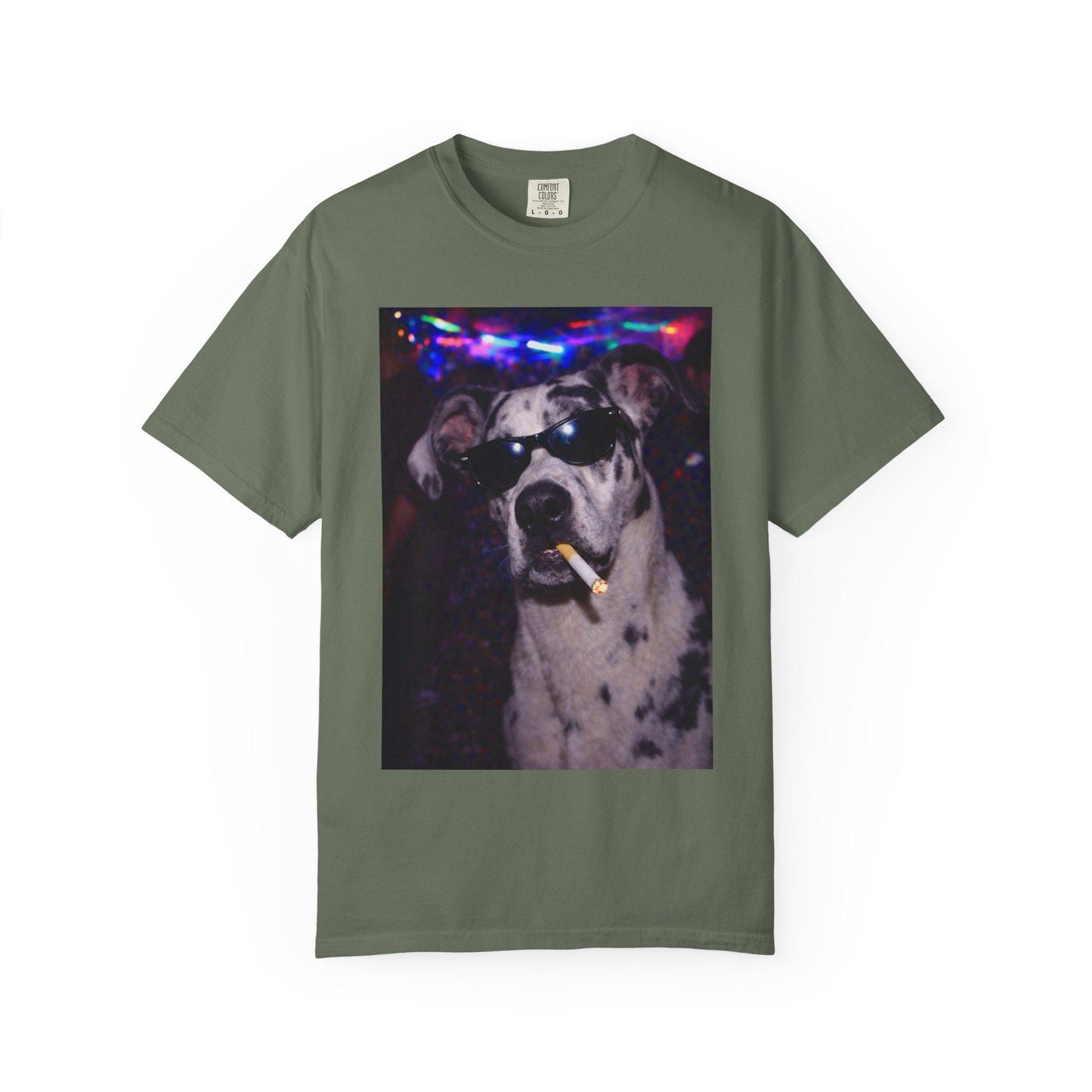 Funny Great Dane Shirt, Hilarious Dogs Smoking Night Club T-Shirt, Party Animal Tee Gift, I Got That Dog In Me y2k Rave Themed Tshirt