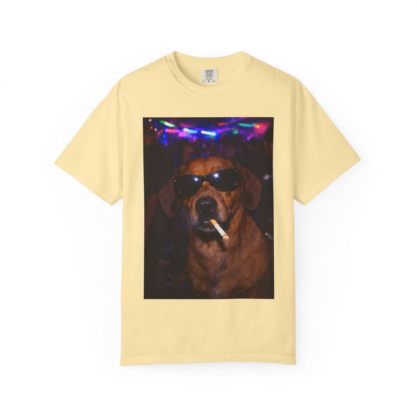 Funny Dachshund Shirt, Hilarious Dogs Smoking Night Club T-Shirt, Party Animal Tee Gift, I Got That Dog In Me y2k Rave Themed Tshirt