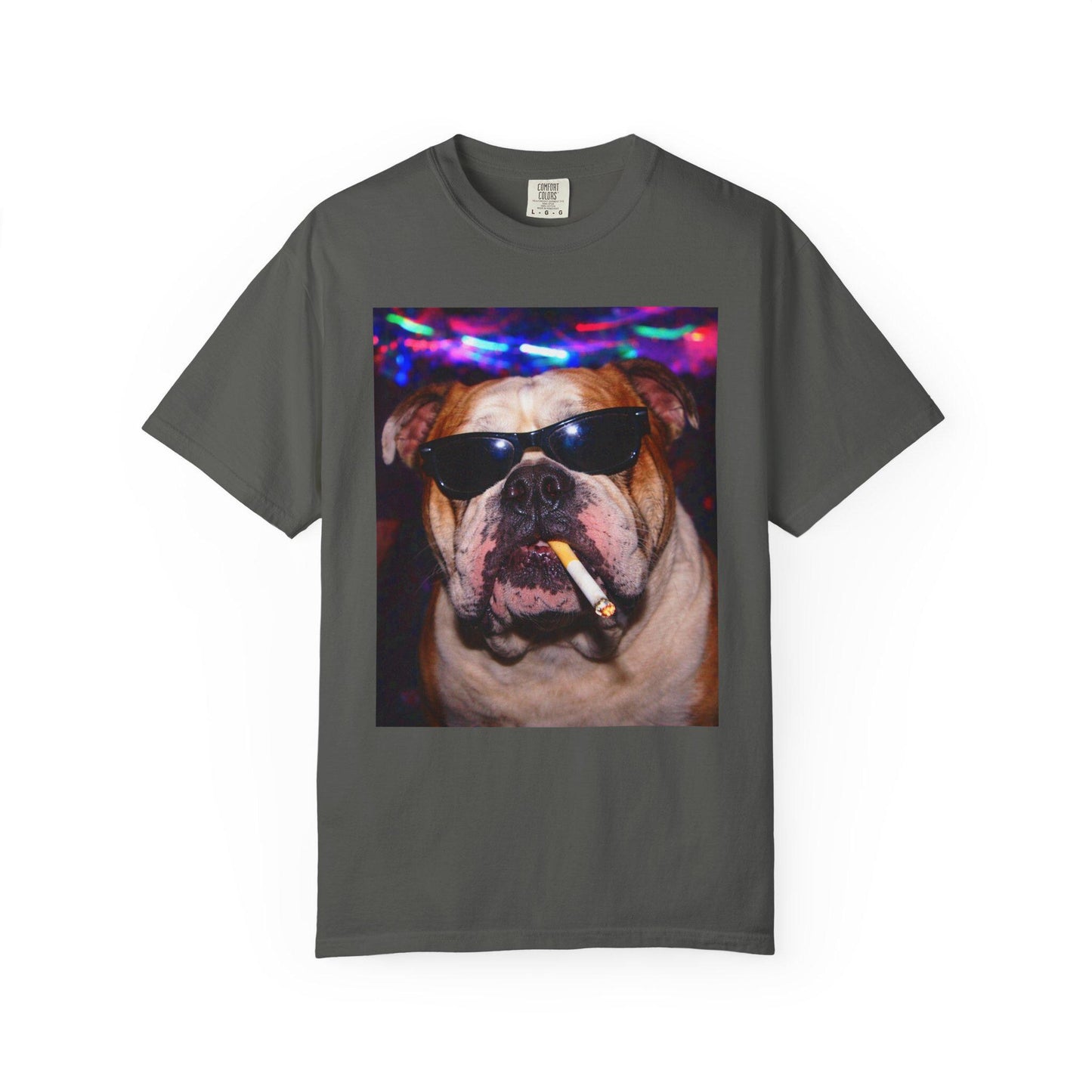 Funny English Bulldog Shirt, Hilarious Bully Dogs Smoking Night Club T-Shirt, Party Animal Tee Gift, I Got That Dog In Me y2k Rave Tshirt