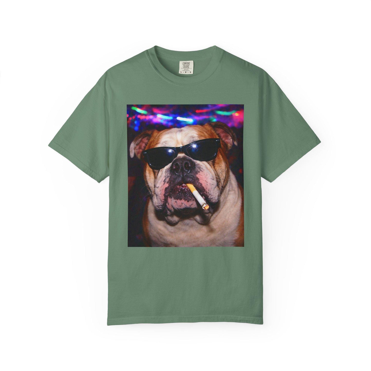 Funny English Bulldog Shirt, Hilarious Bully Dogs Smoking Night Club T-Shirt, Party Animal Tee Gift, I Got That Dog In Me y2k Rave Tshirt