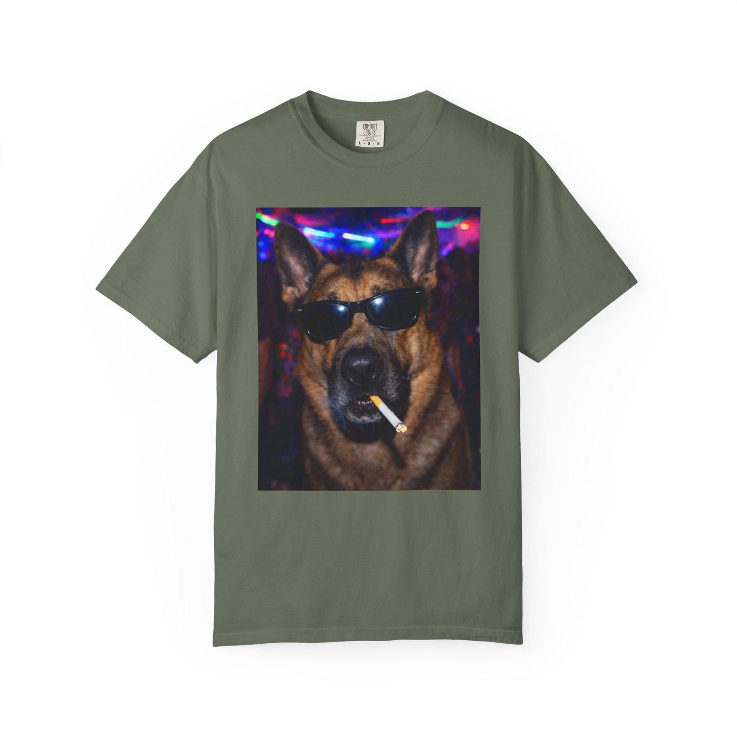 Funny German Shepherd Shirt, Hilarious Dogs Smoking Night Club T-Shirt, Party Animal Tee Gift, I Got That Dog In Me y2k Rave Tshirt