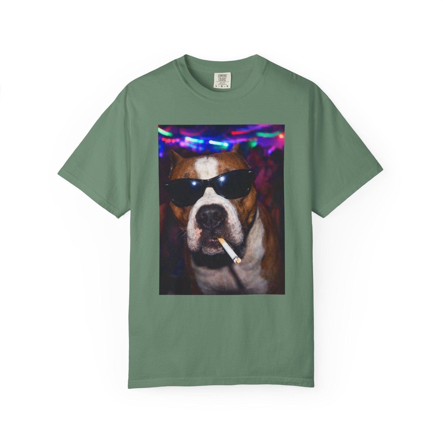 Funny Pitbull Shirt, Hilarious Bully Dogs Smoking Night Club T-Shirt, Party Animal Tee Gift, I Got That Dog In Me y2k Rave Themed Tshirt