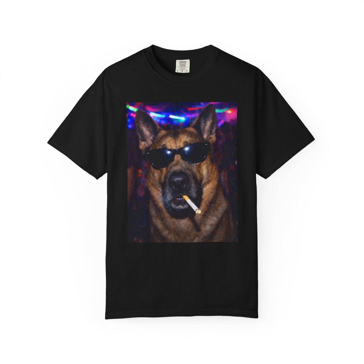 Funny German Shepherd Shirt, Hilarious Dogs Smoking Night Club T-Shirt, Party Animal Tee Gift, I Got That Dog In Me y2k Rave Tshirt