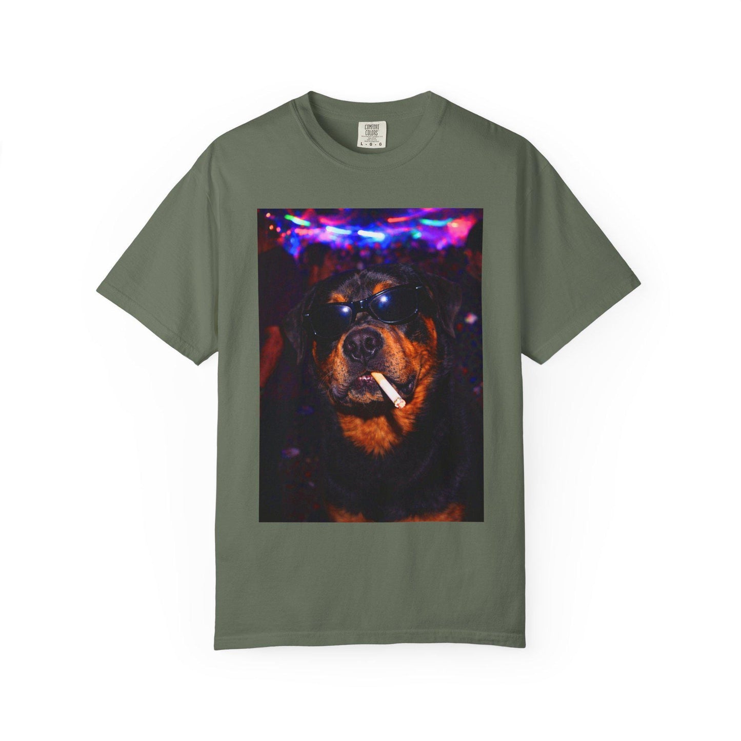 Funny Rottweiler Shirt, Hilarious Dogs Smoking Night Club T-Shirt, Party Animal Tee Gift, I Got That Dog In Me y2k Rave Tshirt