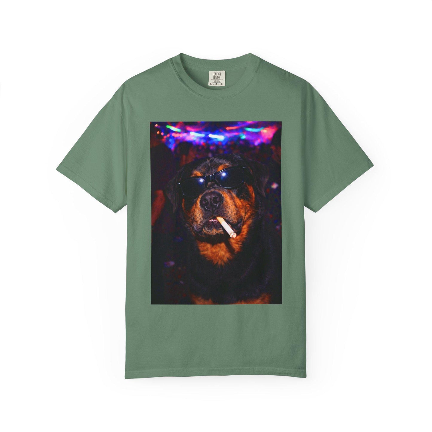 Funny Rottweiler Shirt, Hilarious Dogs Smoking Night Club T-Shirt, Party Animal Tee Gift, I Got That Dog In Me y2k Rave Tshirt