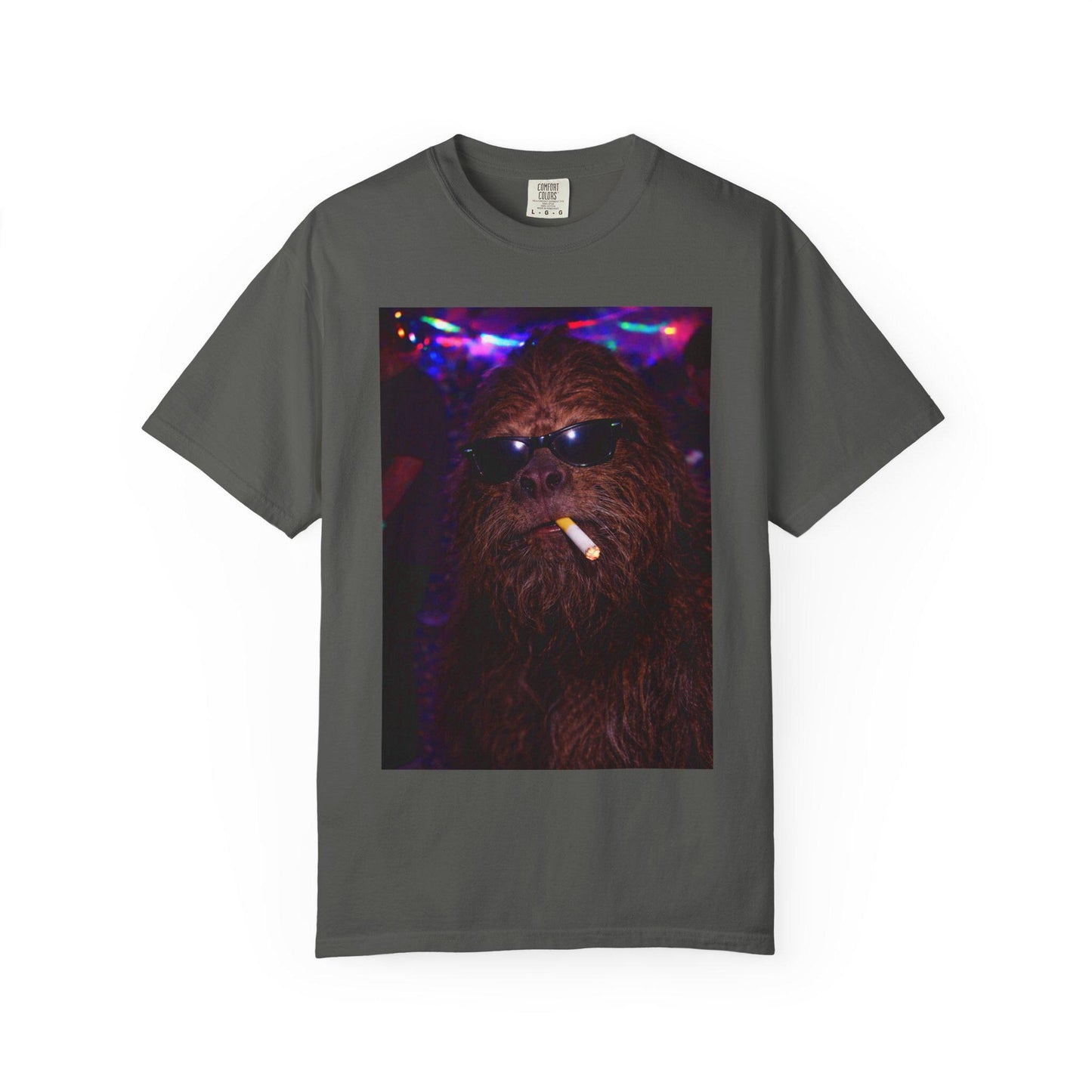 Funny Bigfoot Shirt, Hilarious Sasquatch Smoking Night Club T-Shirt, Party Animal Tee Gift, Y2k Nightlife Rave Tshirt