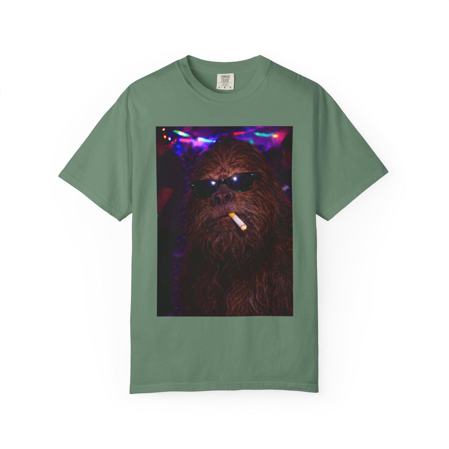 Funny Bigfoot Shirt, Hilarious Sasquatch Smoking Night Club T-Shirt, Party Animal Tee Gift, Y2k Nightlife Rave Tshirt