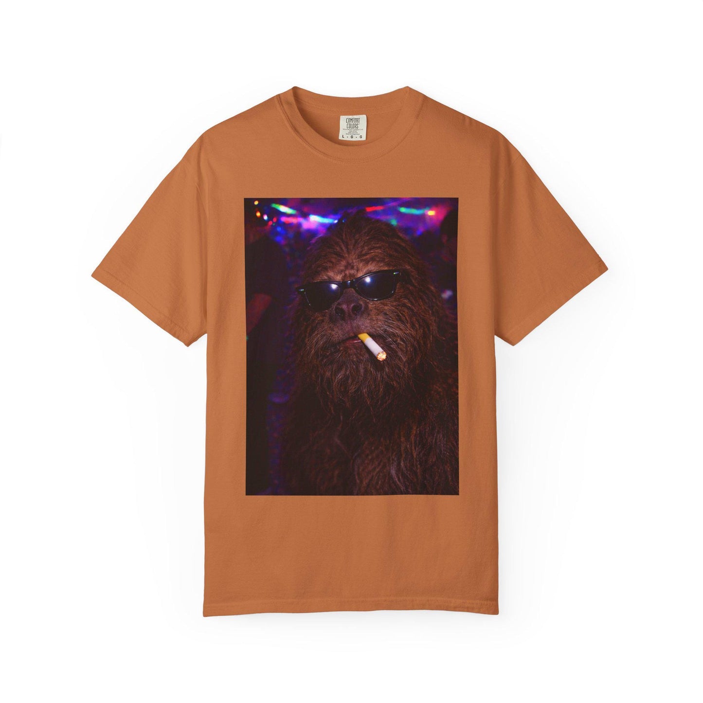 Funny Bigfoot Shirt, Hilarious Sasquatch Smoking Night Club T-Shirt, Party Animal Tee Gift, Y2k Nightlife Rave Tshirt