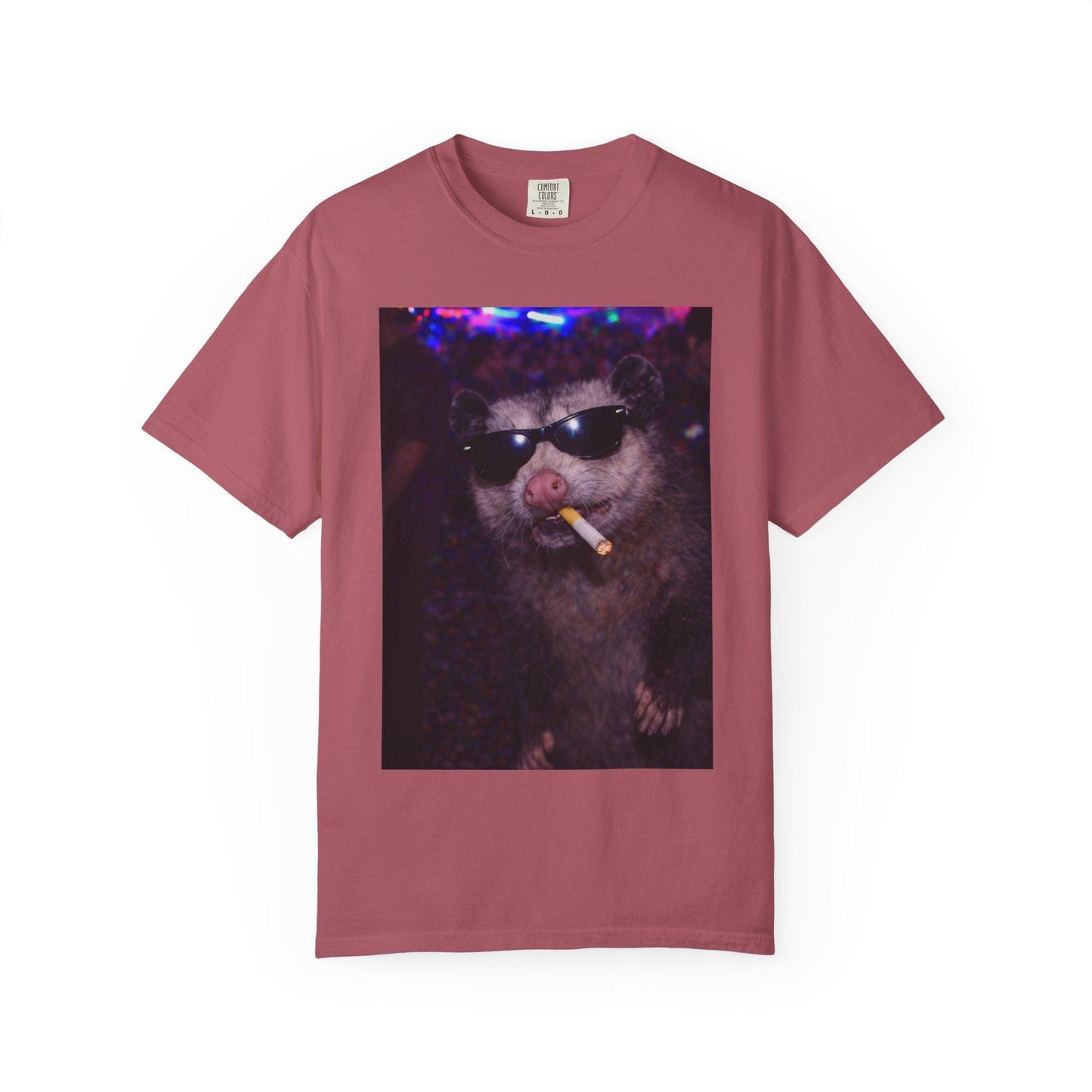 Funny Possum Shirt, Hilarious Opossum Smoking Night Club T-Shirt, Party Animal Tee Gift, Y2k Nightlife Rave Tshirt