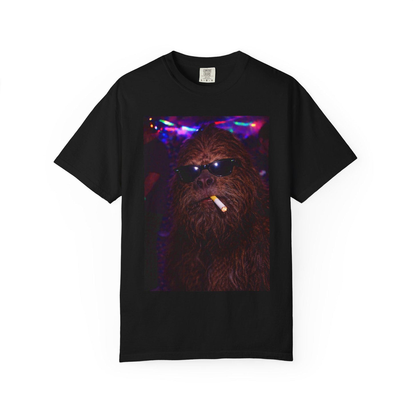 Funny Bigfoot Shirt, Hilarious Sasquatch Smoking Night Club T-Shirt, Party Animal Tee Gift, Y2k Nightlife Rave Tshirt
