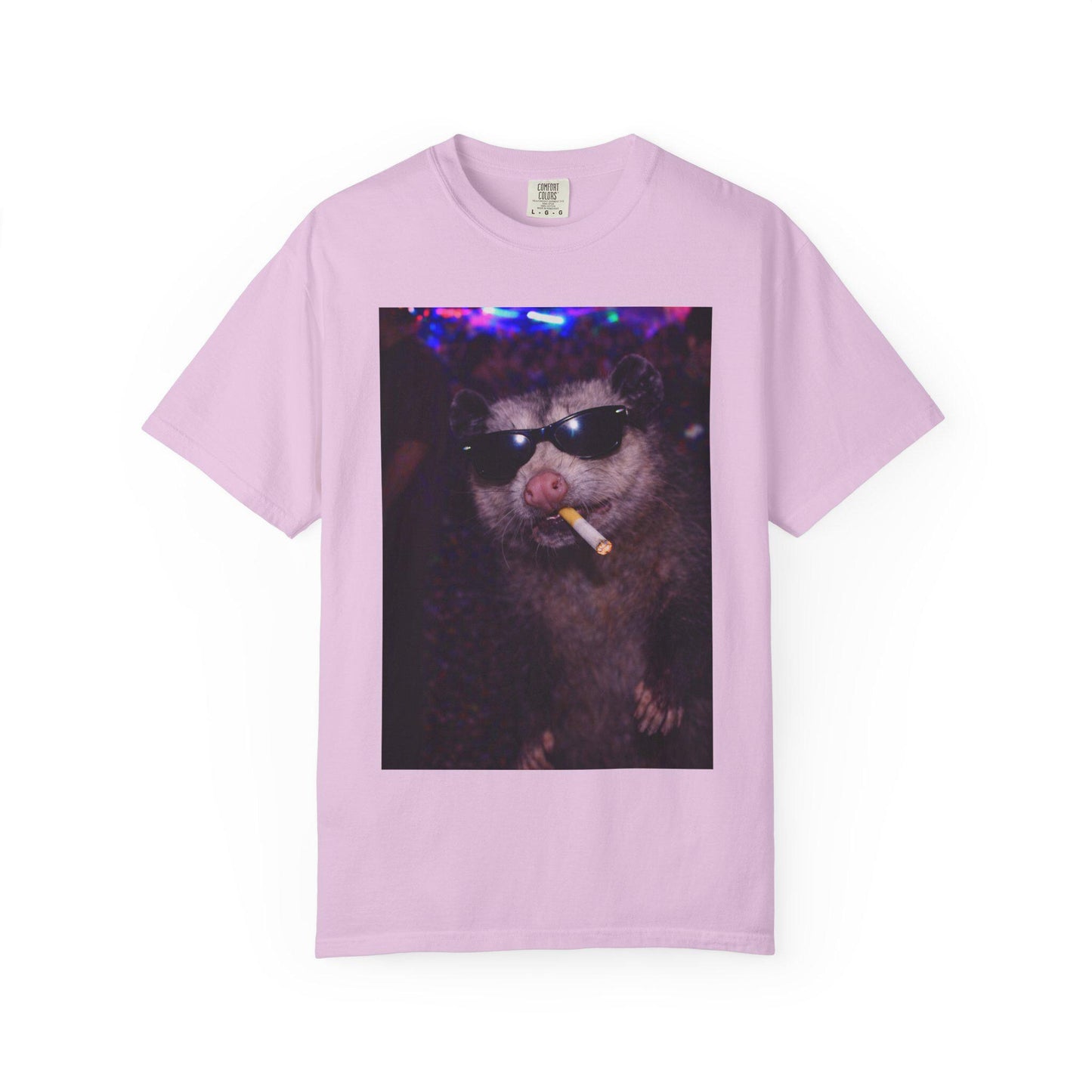 Funny Possum Shirt, Hilarious Opossum Smoking Night Club T-Shirt, Party Animal Tee Gift, Y2k Nightlife Rave Tshirt