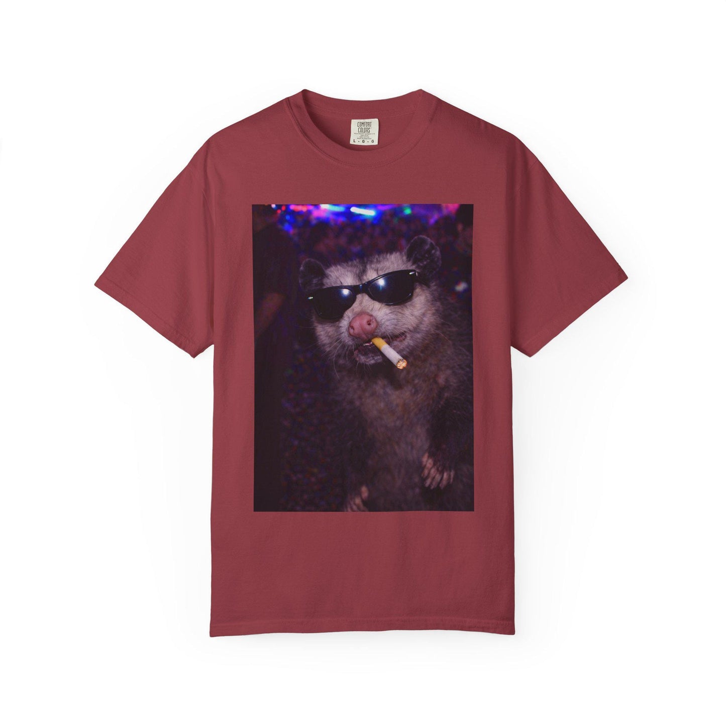 Funny Possum Shirt, Hilarious Opossum Smoking Night Club T-Shirt, Party Animal Tee Gift, Y2k Nightlife Rave Tshirt
