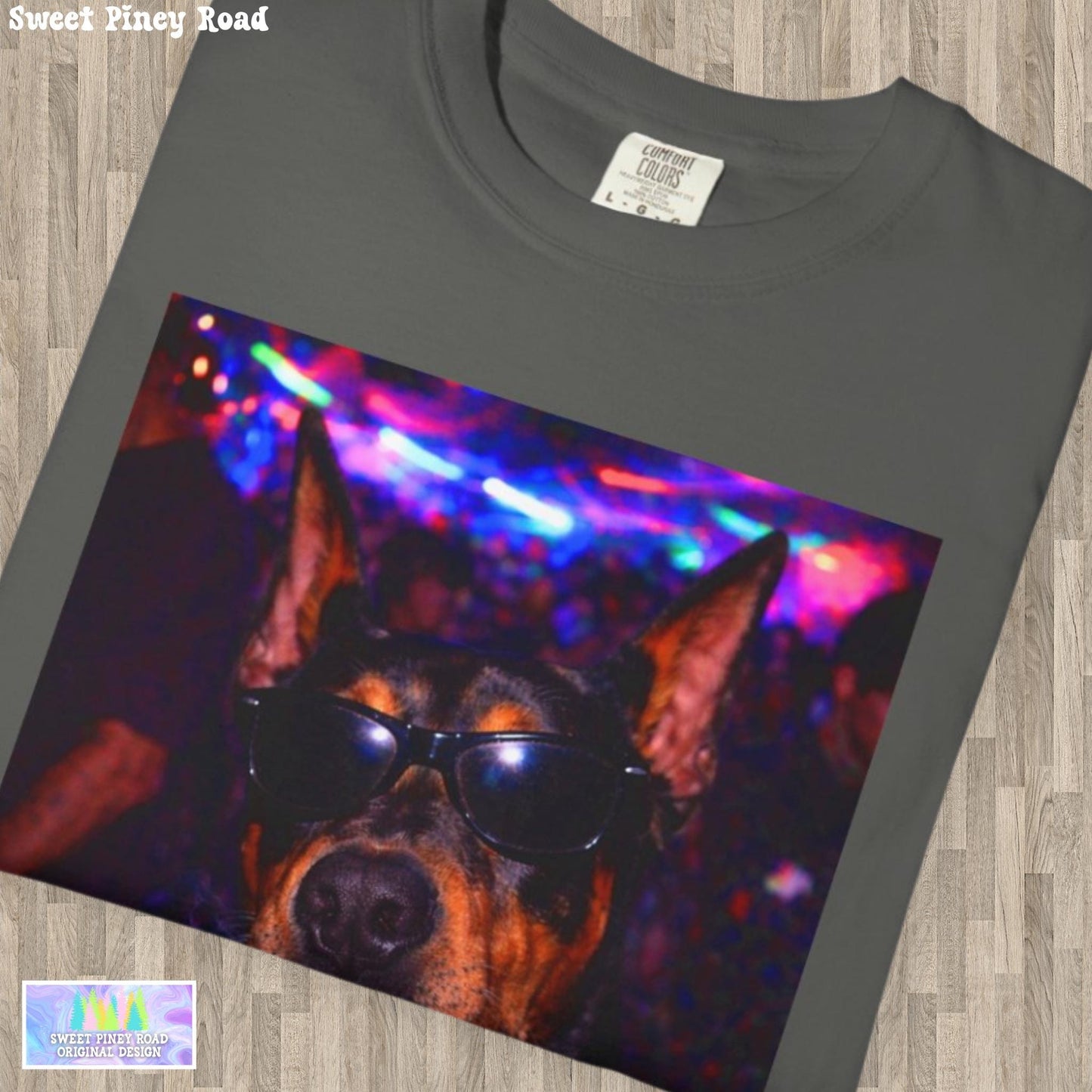 Funny Doberman Shirt, Hilarious Dogs Smoking Night Club T-Shirt, Party Animal Tee Gift, I Got That Dog In Me y2k Rave Themed Tshirt