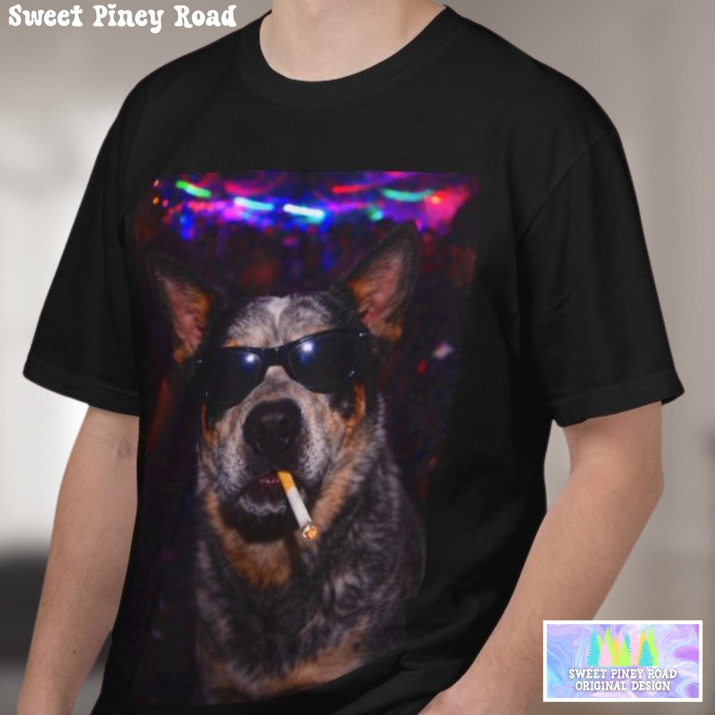 Funny Australian Cattle Dog Shirt, Blue Heeler Dogs Smoking Night Club T-Shirt, Party Animal Tee Gift, I Got That Dog In Me y2k Rave Tshirt