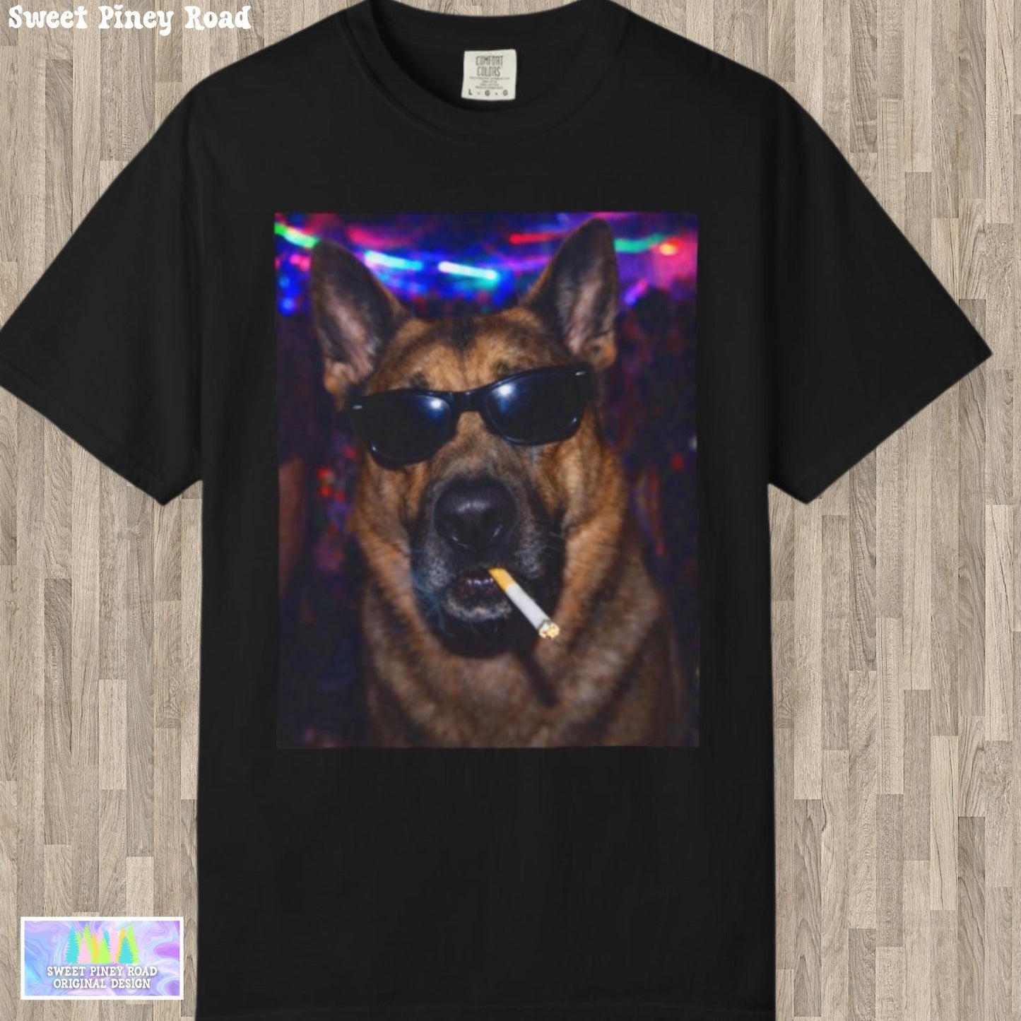 Funny German Shepherd Shirt, Hilarious Dogs Smoking Night Club T-Shirt, Party Animal Tee Gift, I Got That Dog In Me y2k Rave Tshirt