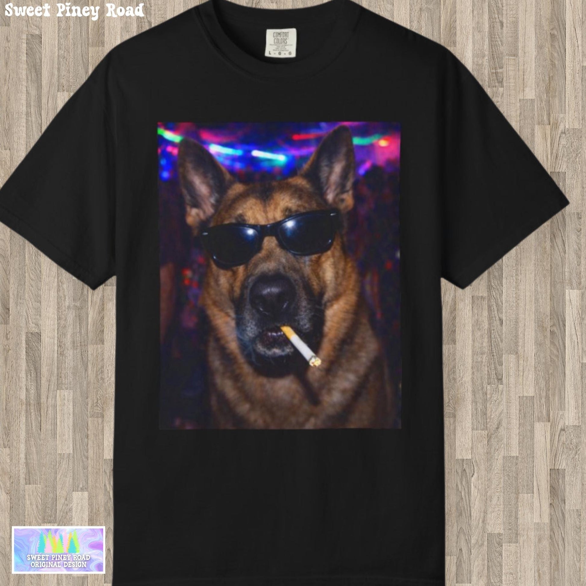 Funny German Shepherd Shirt, Hilarious Dogs Smoking Night Club T-Shirt, Party Animal Tee Gift, I Got That Dog In Me y2k Rave Tshirt
